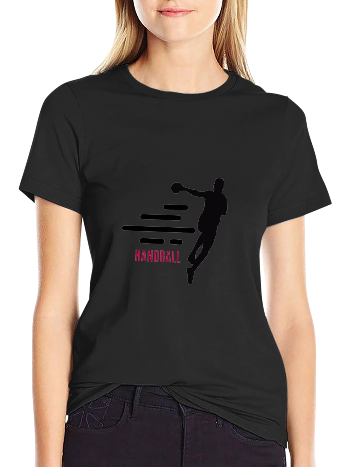 Handball Player Graphic T-Shirt - Sporty Design