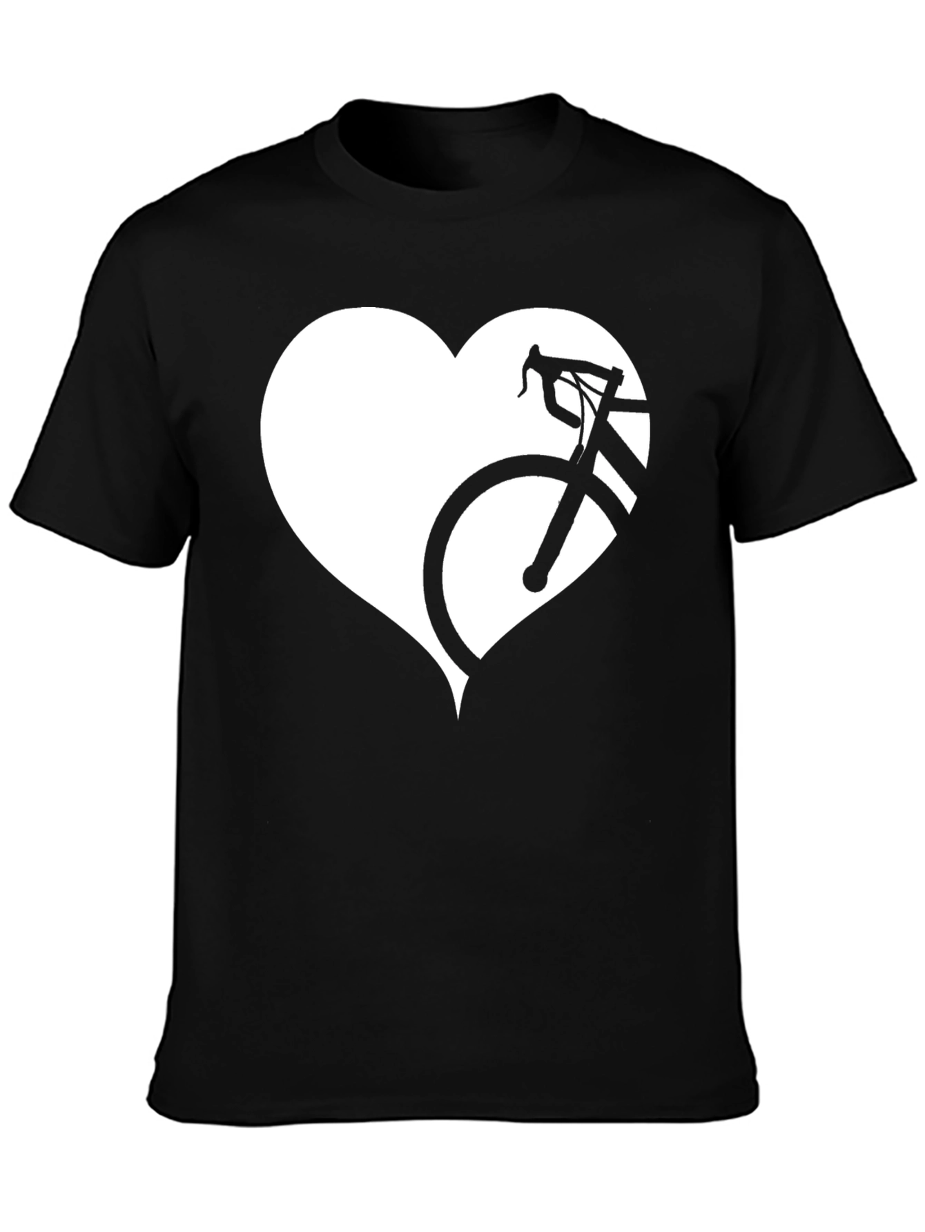 Cycling Heart T-Shirt - Black Bike Love Tee