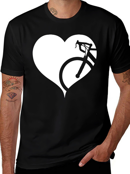 Cycling Heart T-Shirt - Black Bike Love Tee