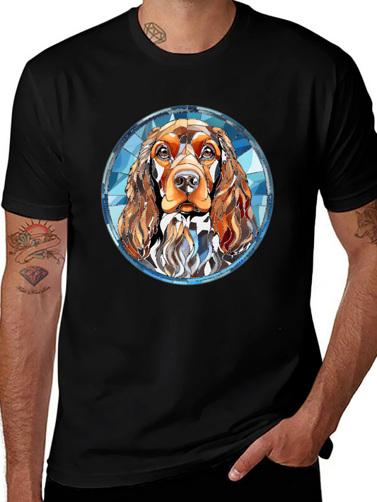 Cocker Spaniel Stained Glass Style T-Shirt