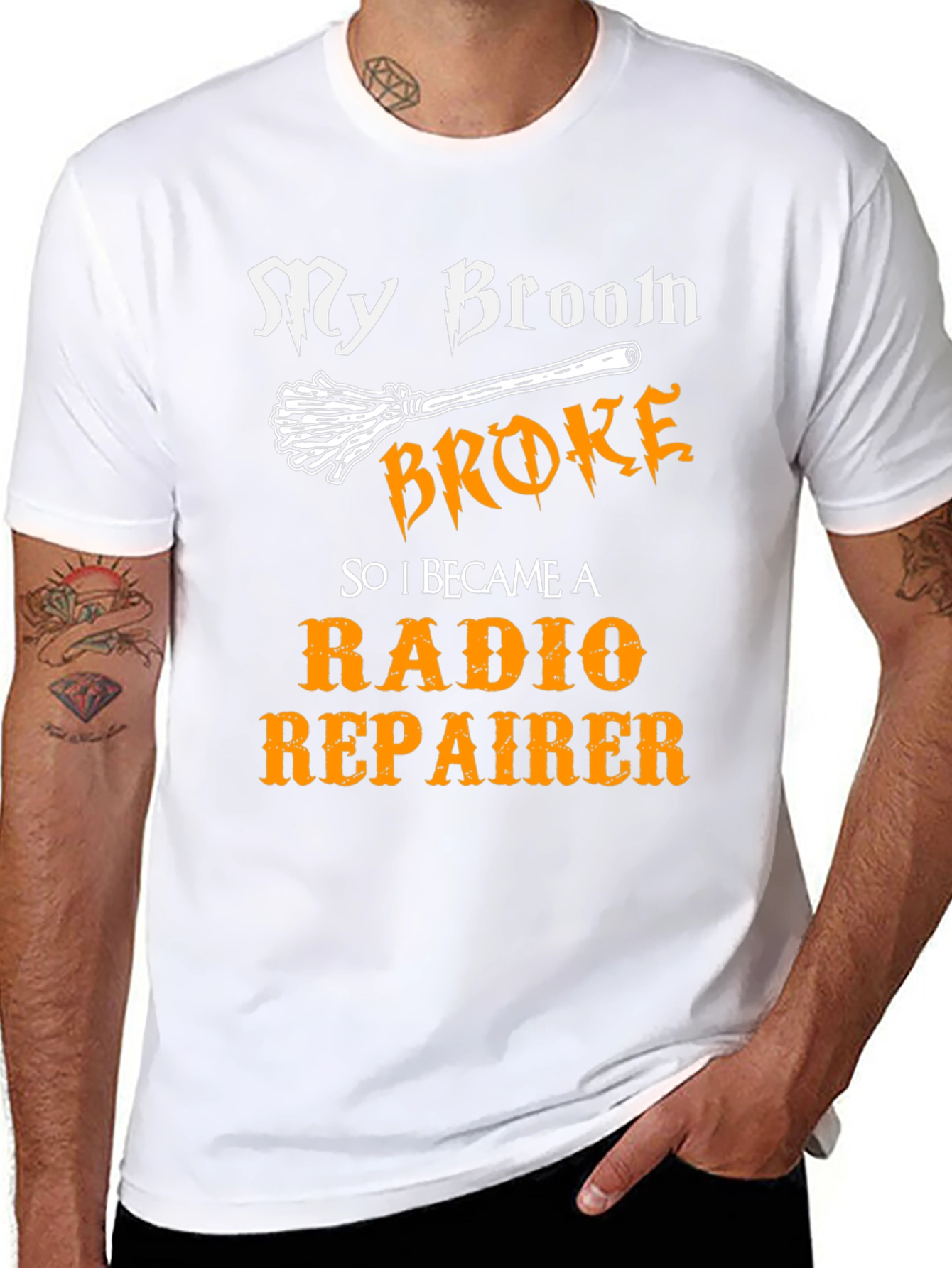 My Broom Broke Radio Repairman T-Shirt