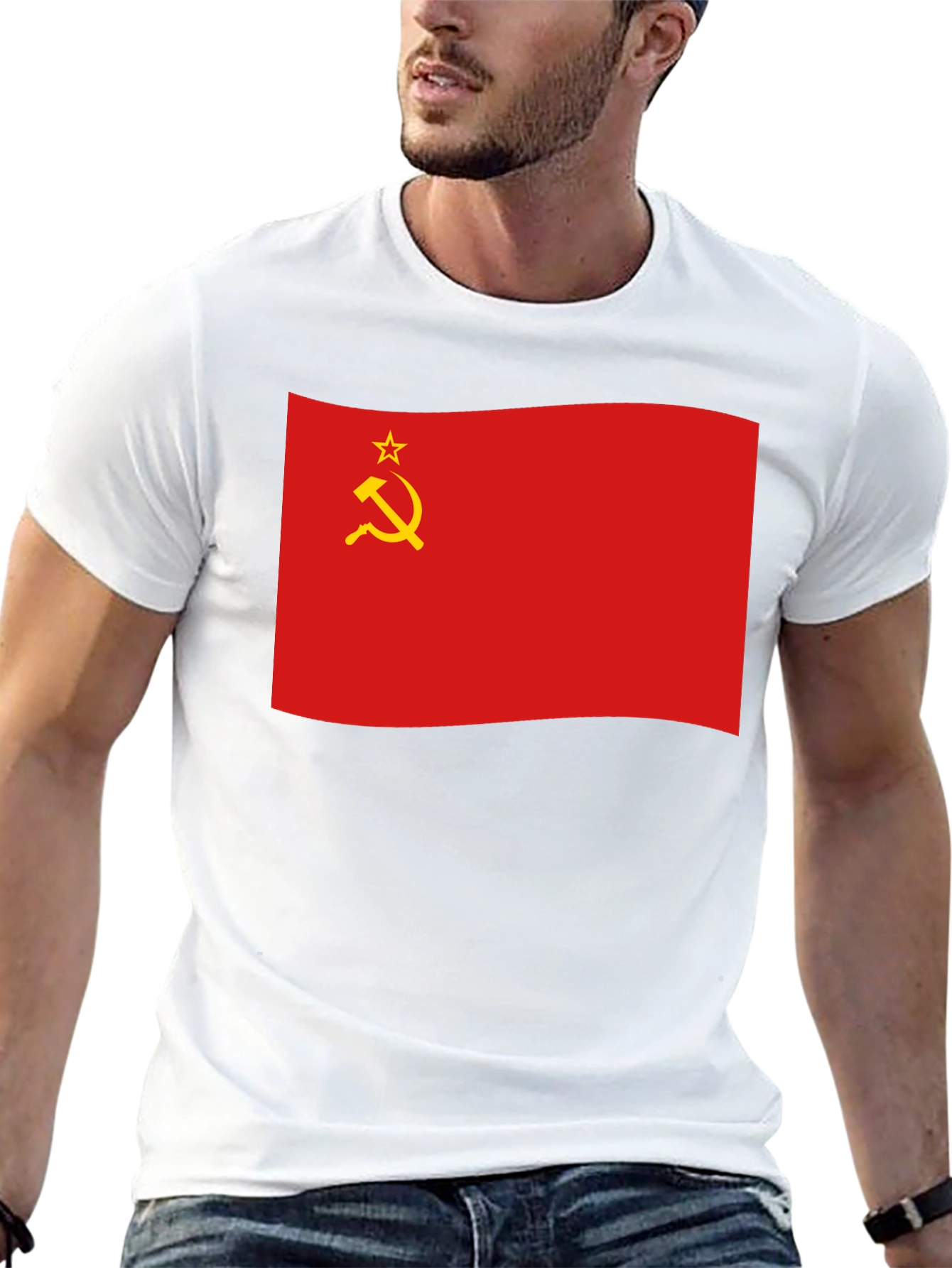 Soviet Union Flag Black T-Shirt
