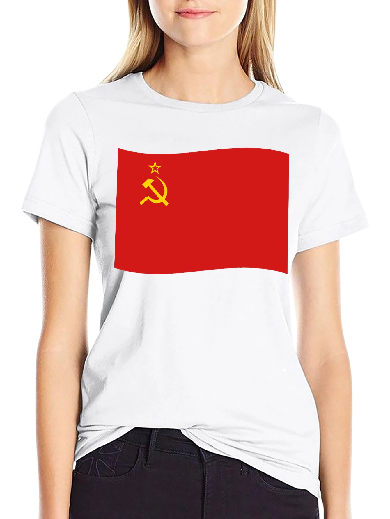 Soviet Union Flag Black T-Shirt