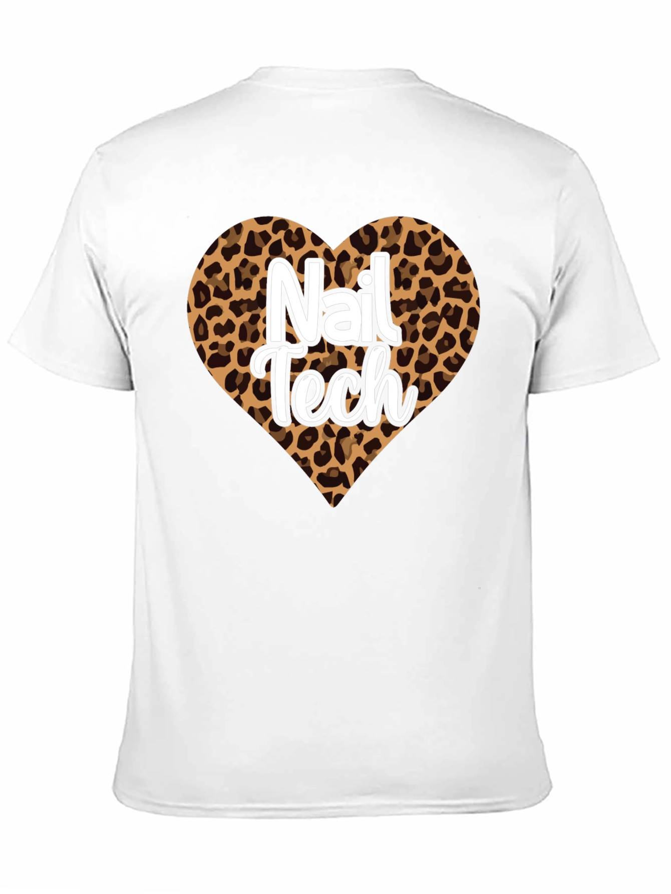 Nail Tech Leopard Heart T-Shirt