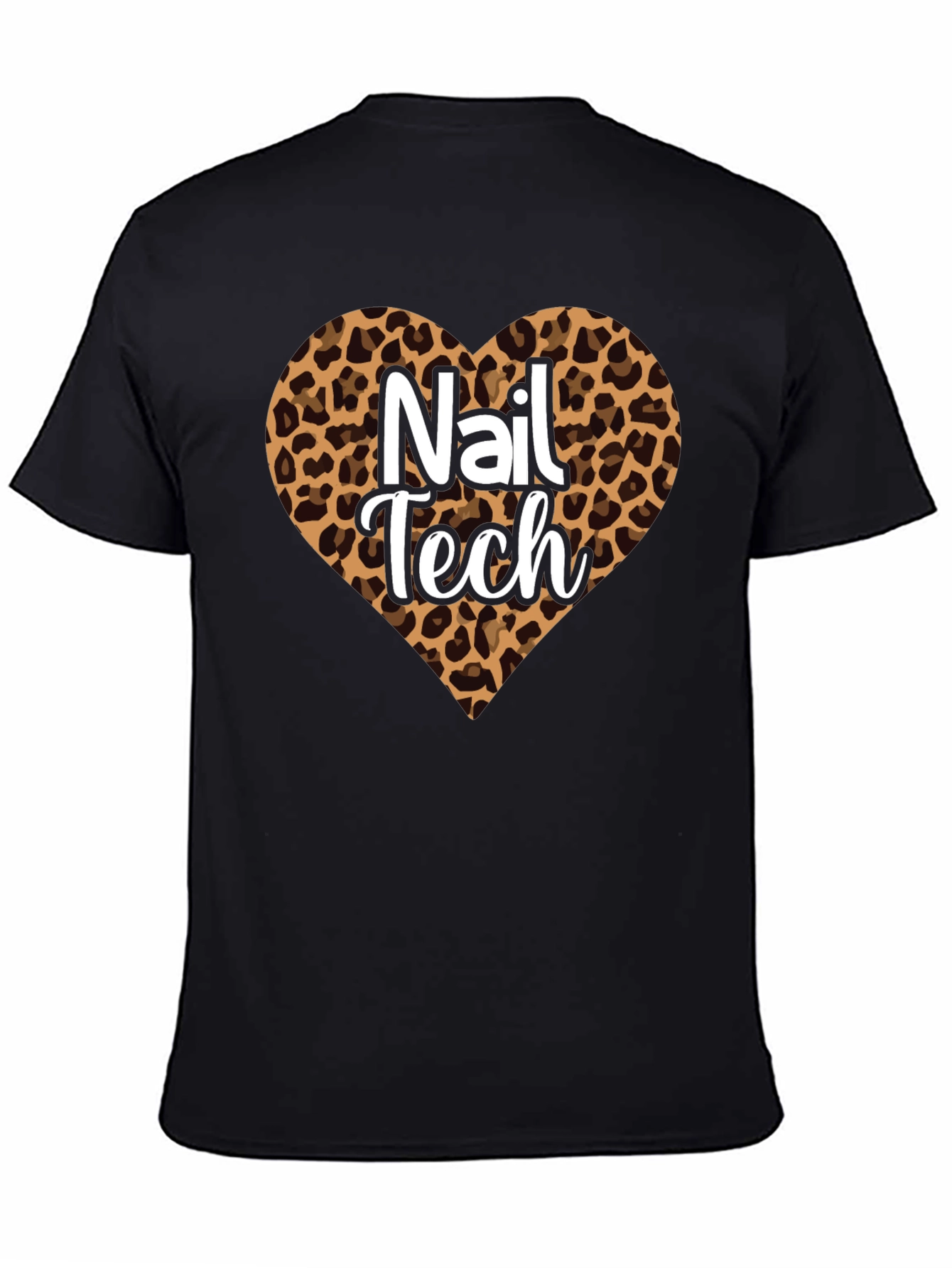 Nail Tech Leopard Heart T-Shirt