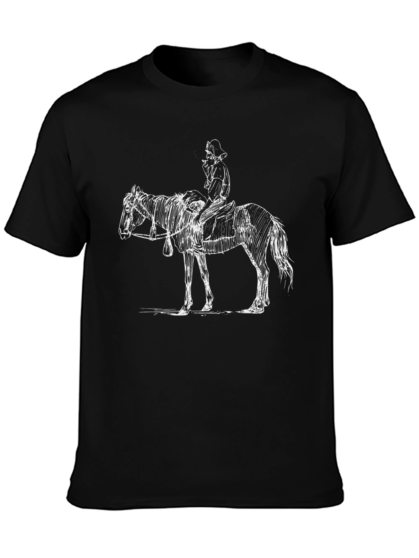 Cowboy Sketch Black T-Shirt