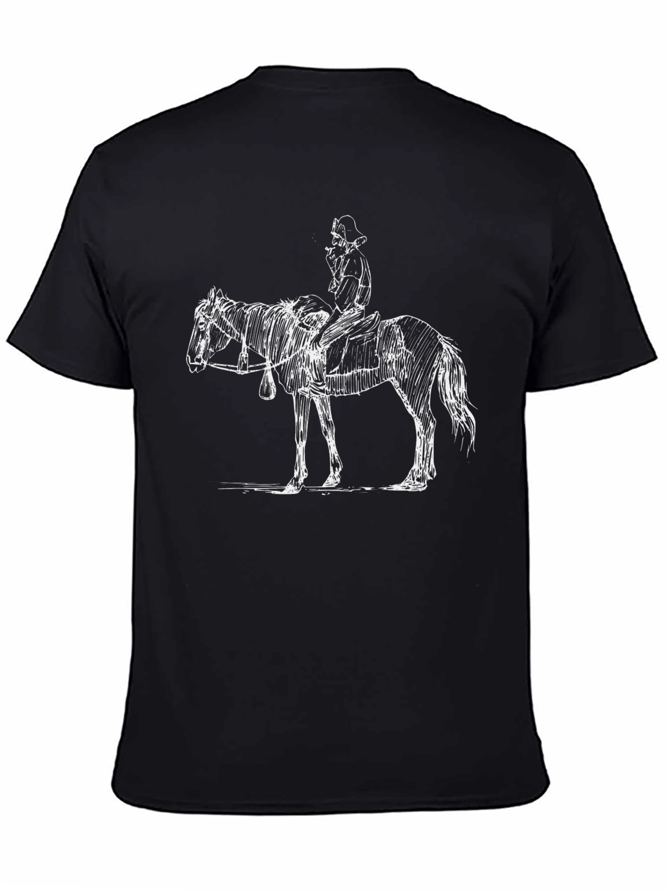 Cowboy Sketch Black T-Shirt