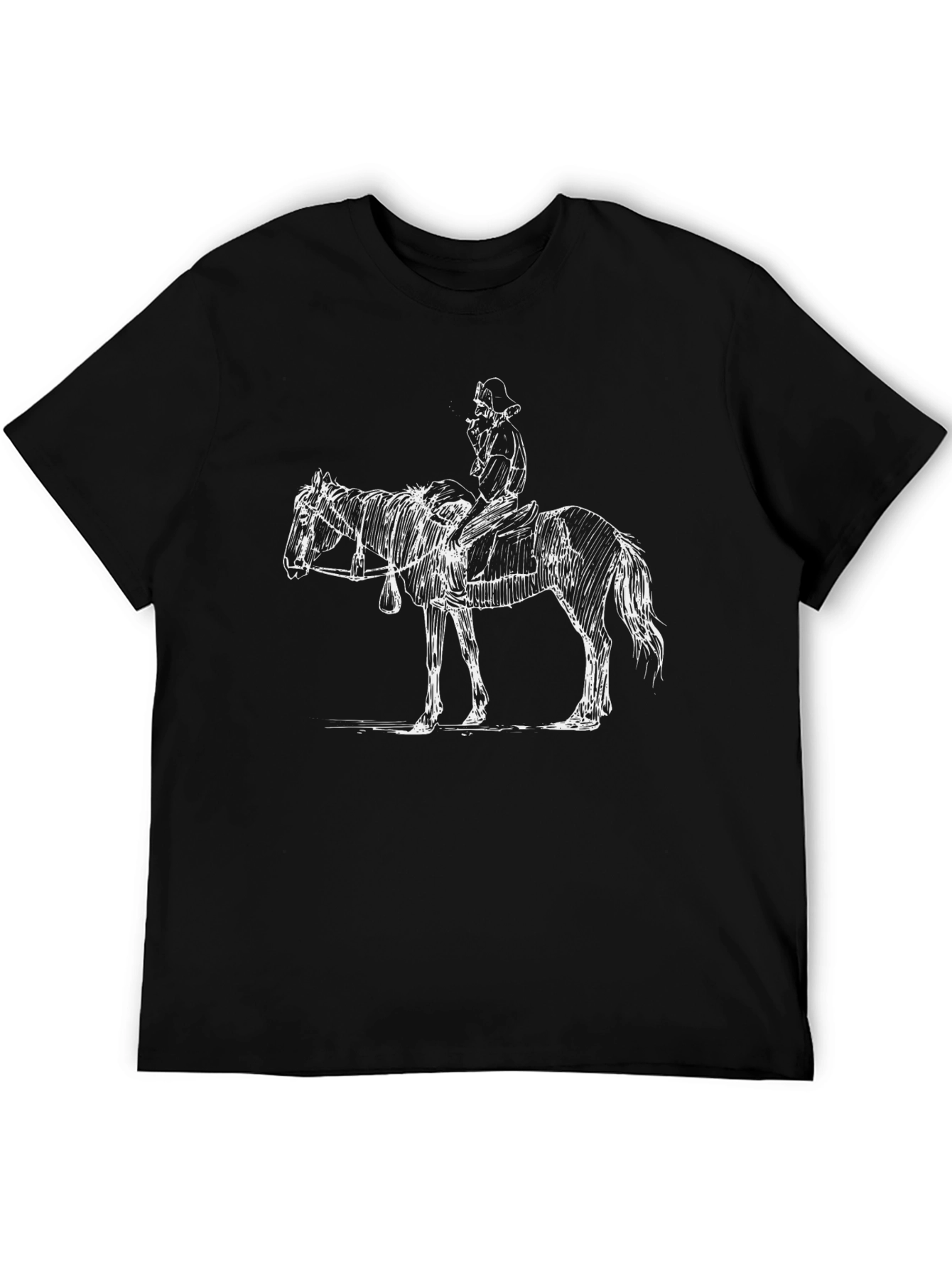 Cowboy Sketch Black T-Shirt