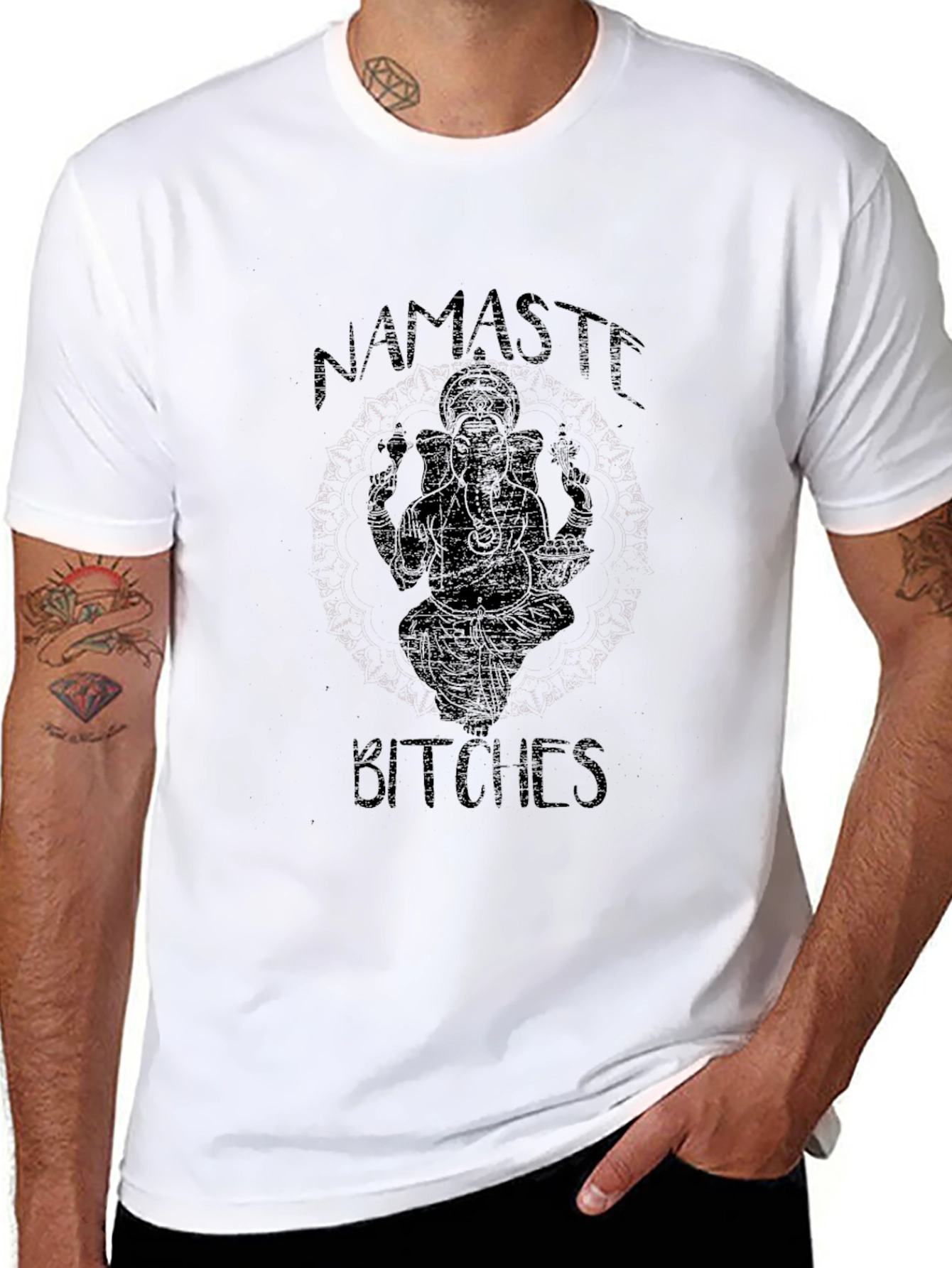 Namaste Bitches Black Graphic Tee