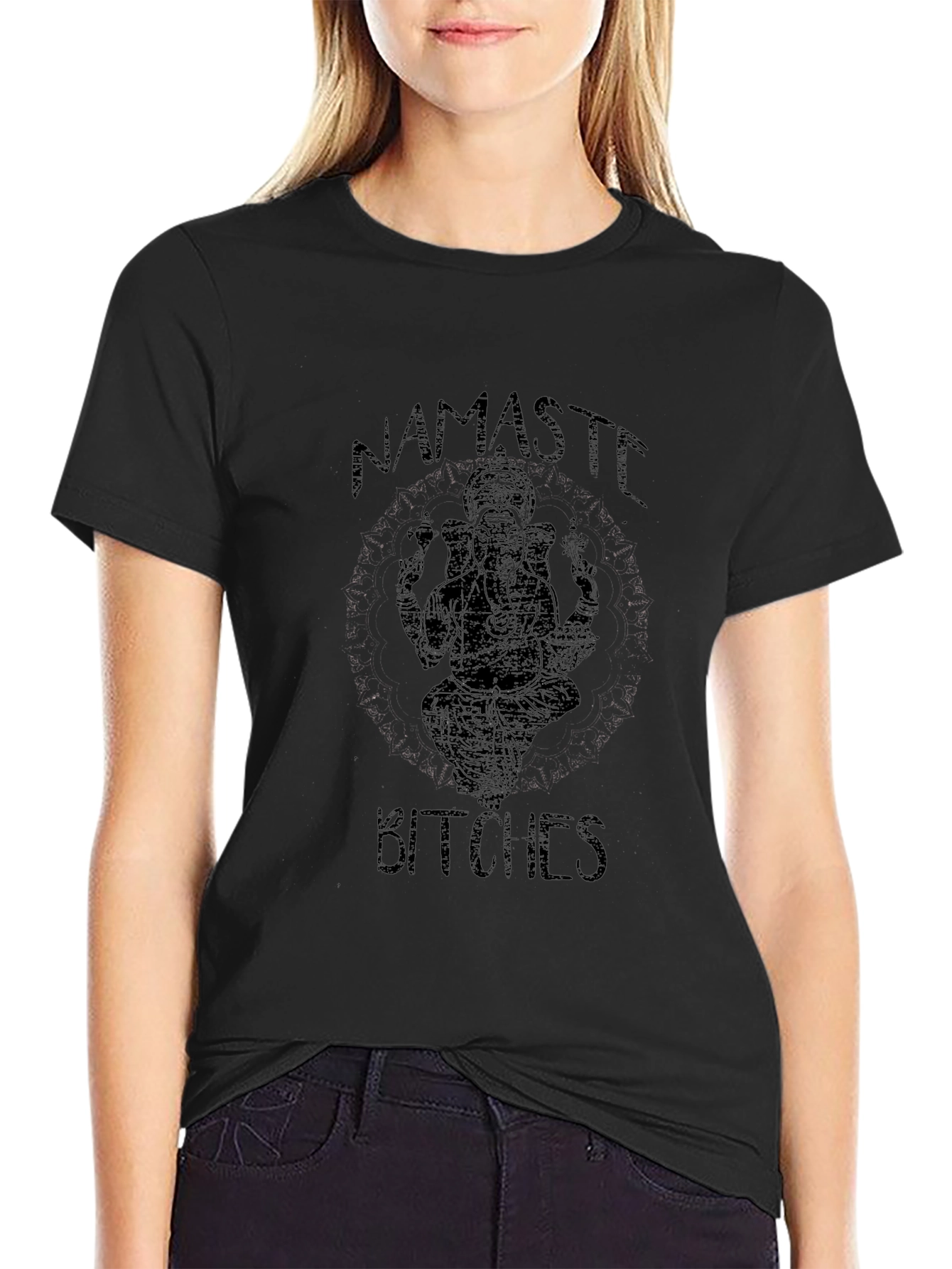 Namaste Bitches Black Graphic Tee