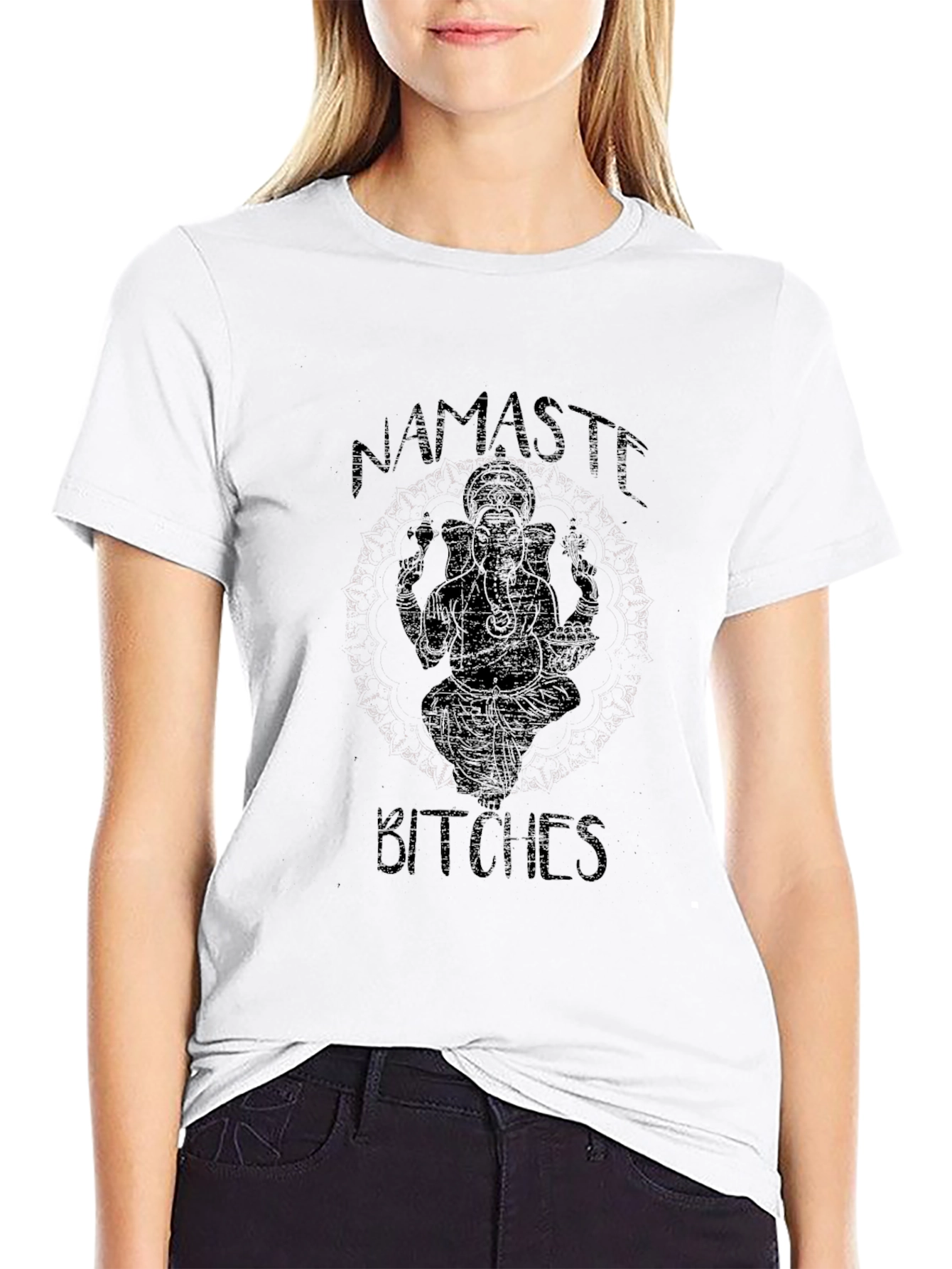 Namaste Bitches Black Graphic Tee