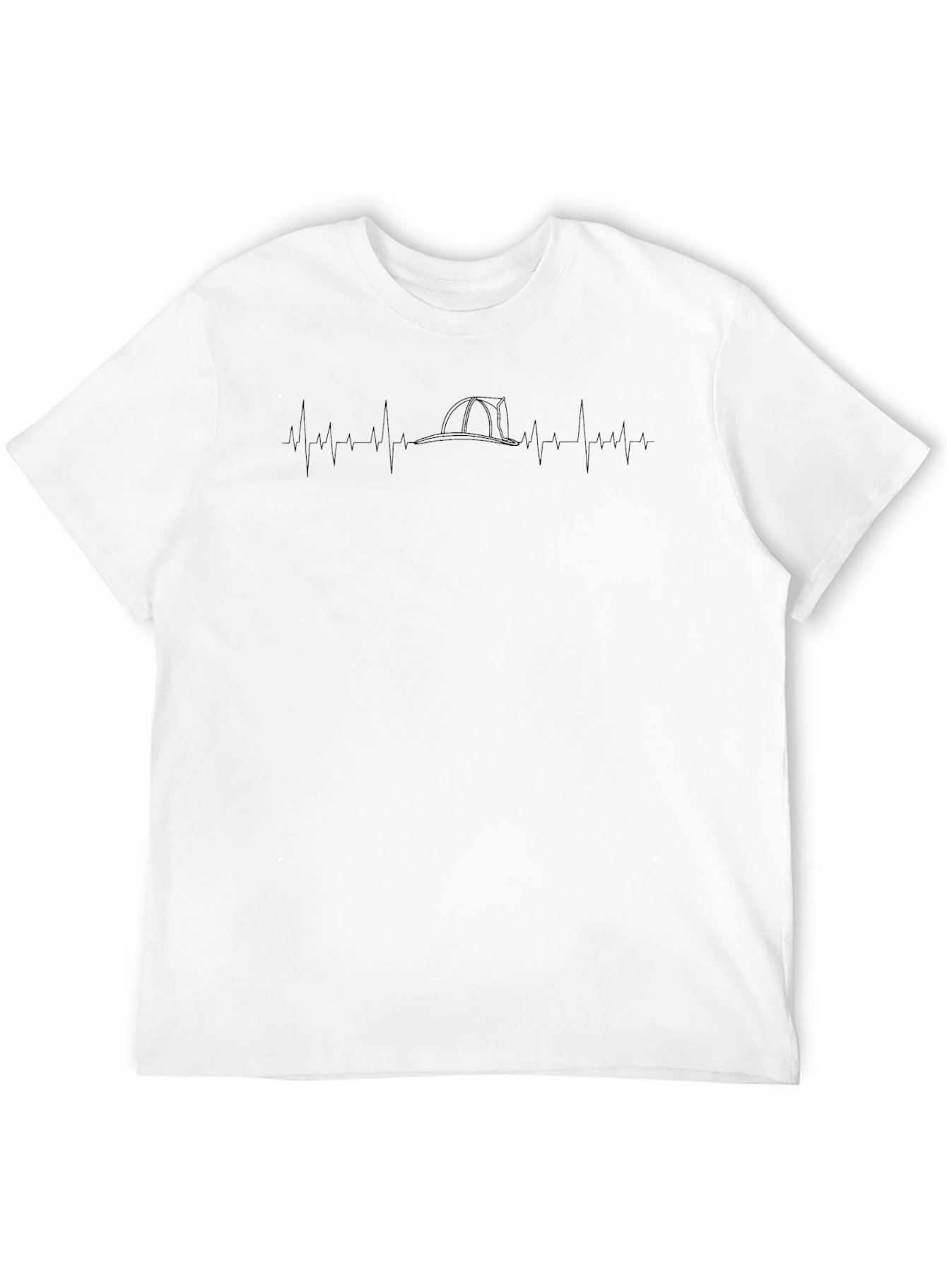 Firefighter Heartbeat Graphic Tee - Black