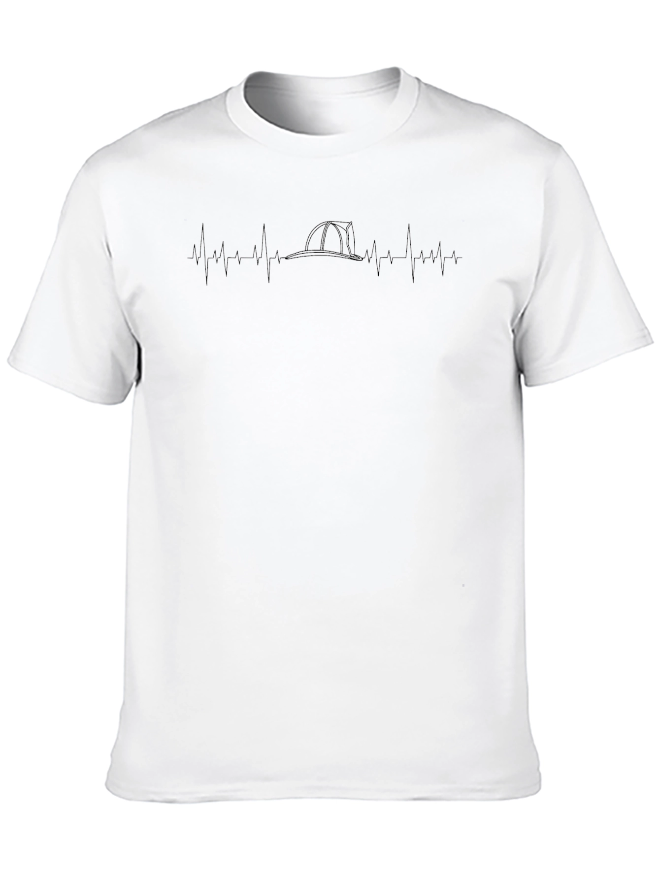 Firefighter Heartbeat Graphic Tee - Black