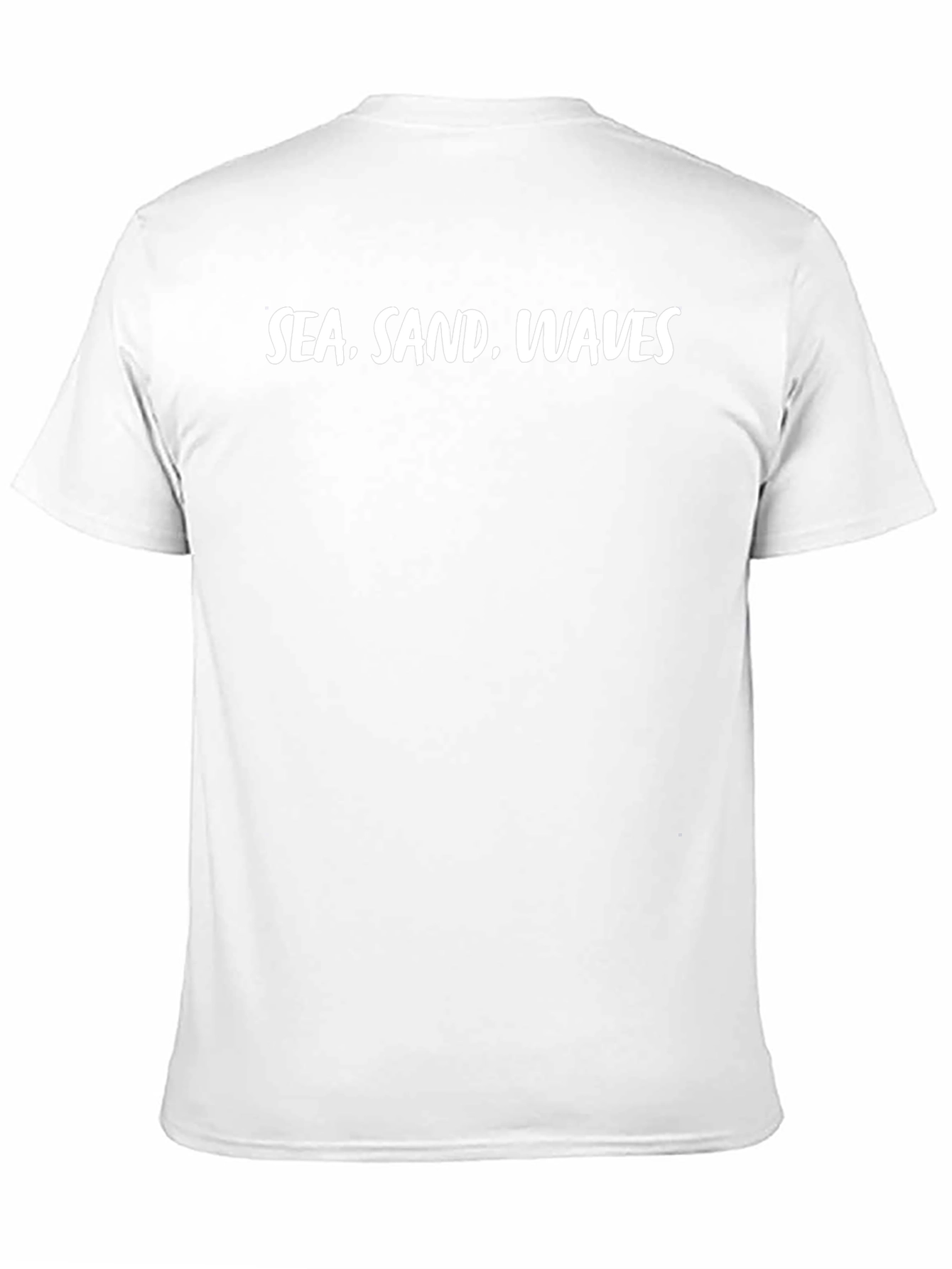 Sea Sand Waves Graphic Black T-Shirt