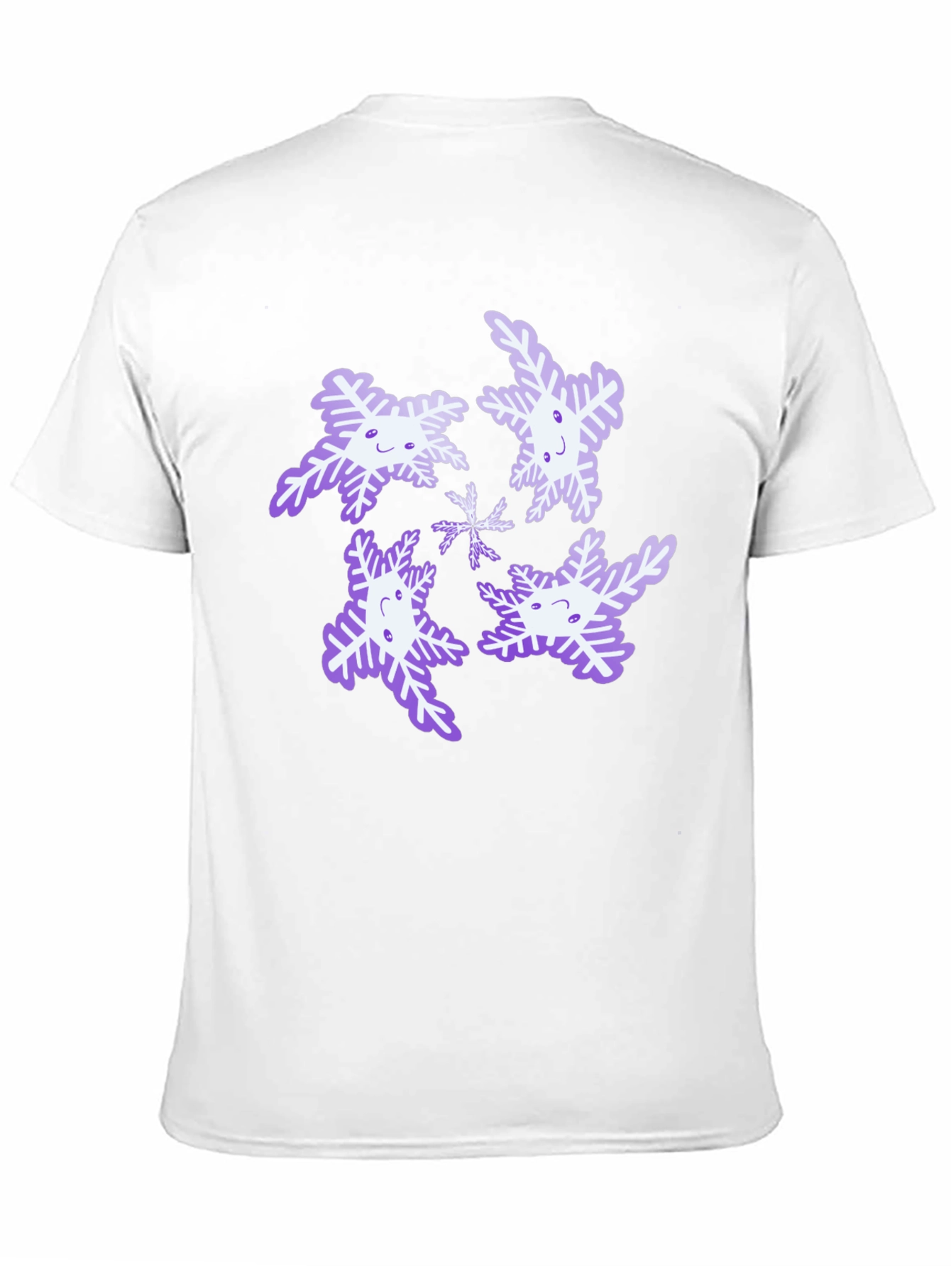 Snowflake Graphic Print Black T-Shirt