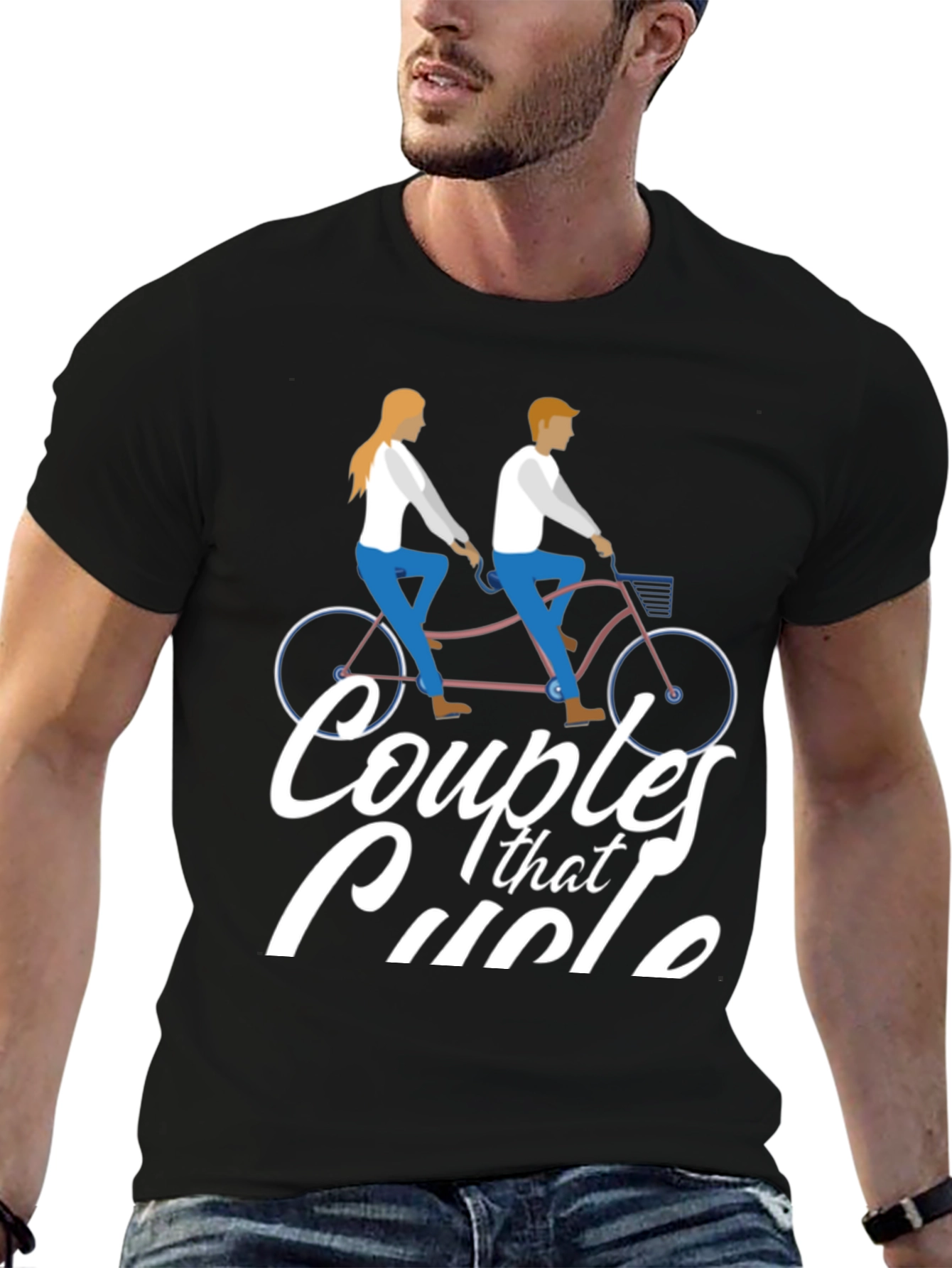 Couples That Cycle T-Shirt - Tandem Bike Design