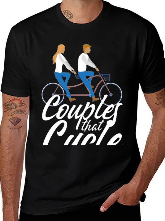 Couples That Cycle T-Shirt - Tandem Bike Design