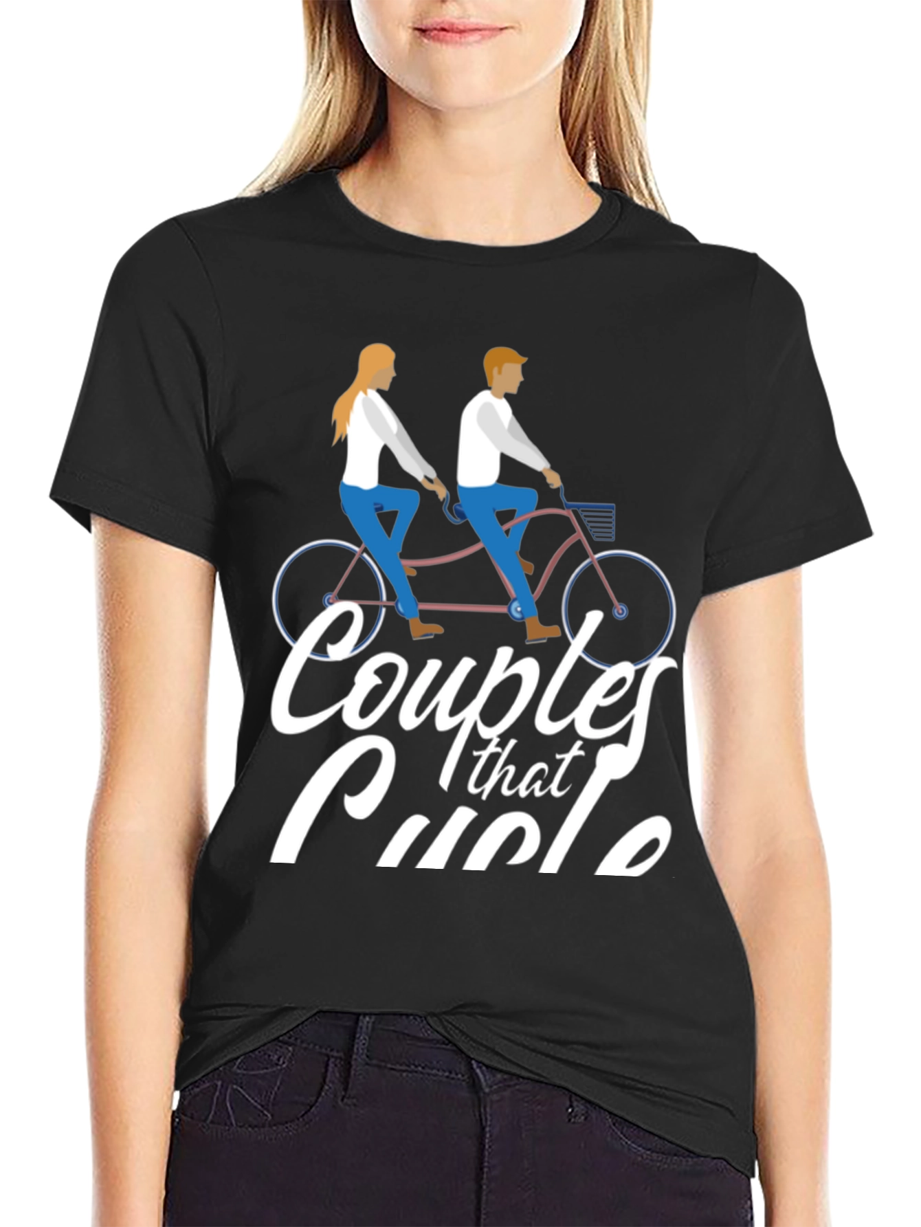Couples That Cycle T-Shirt - Tandem Bike Design