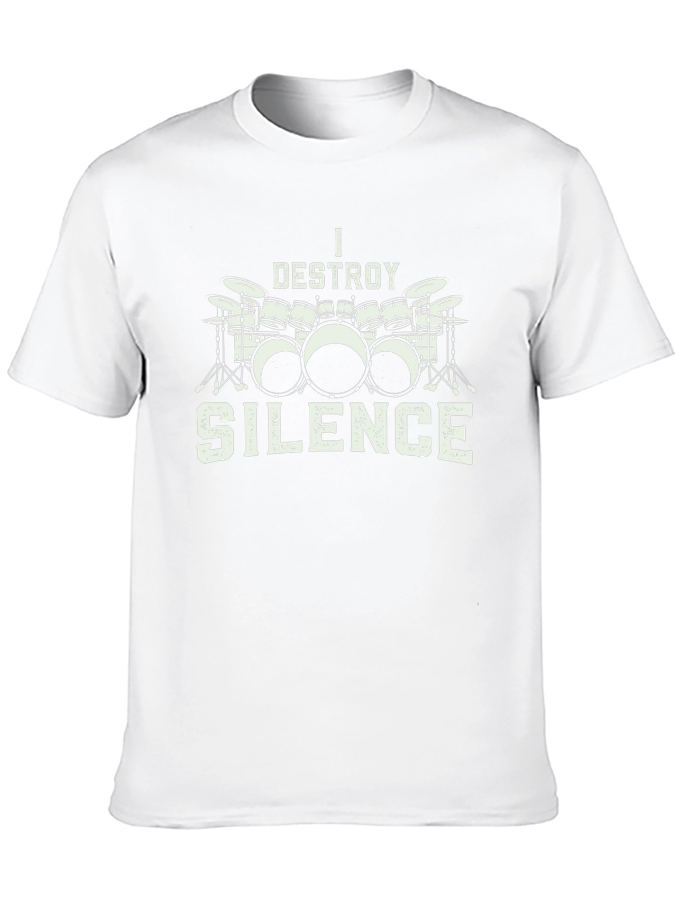 I Destroy Silence Drum Set Graphic T-Shirt