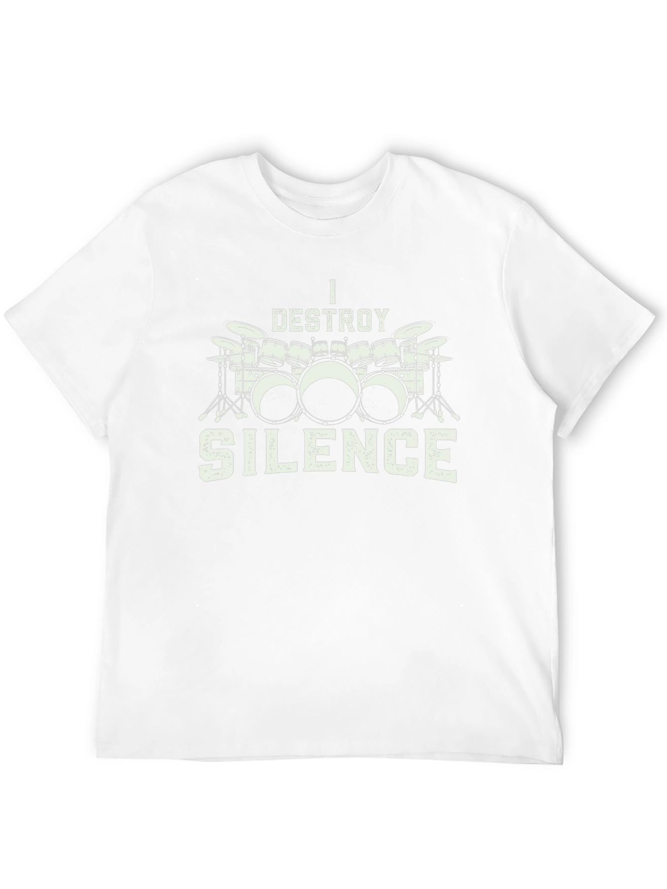 I Destroy Silence Drum Set Graphic T-Shirt