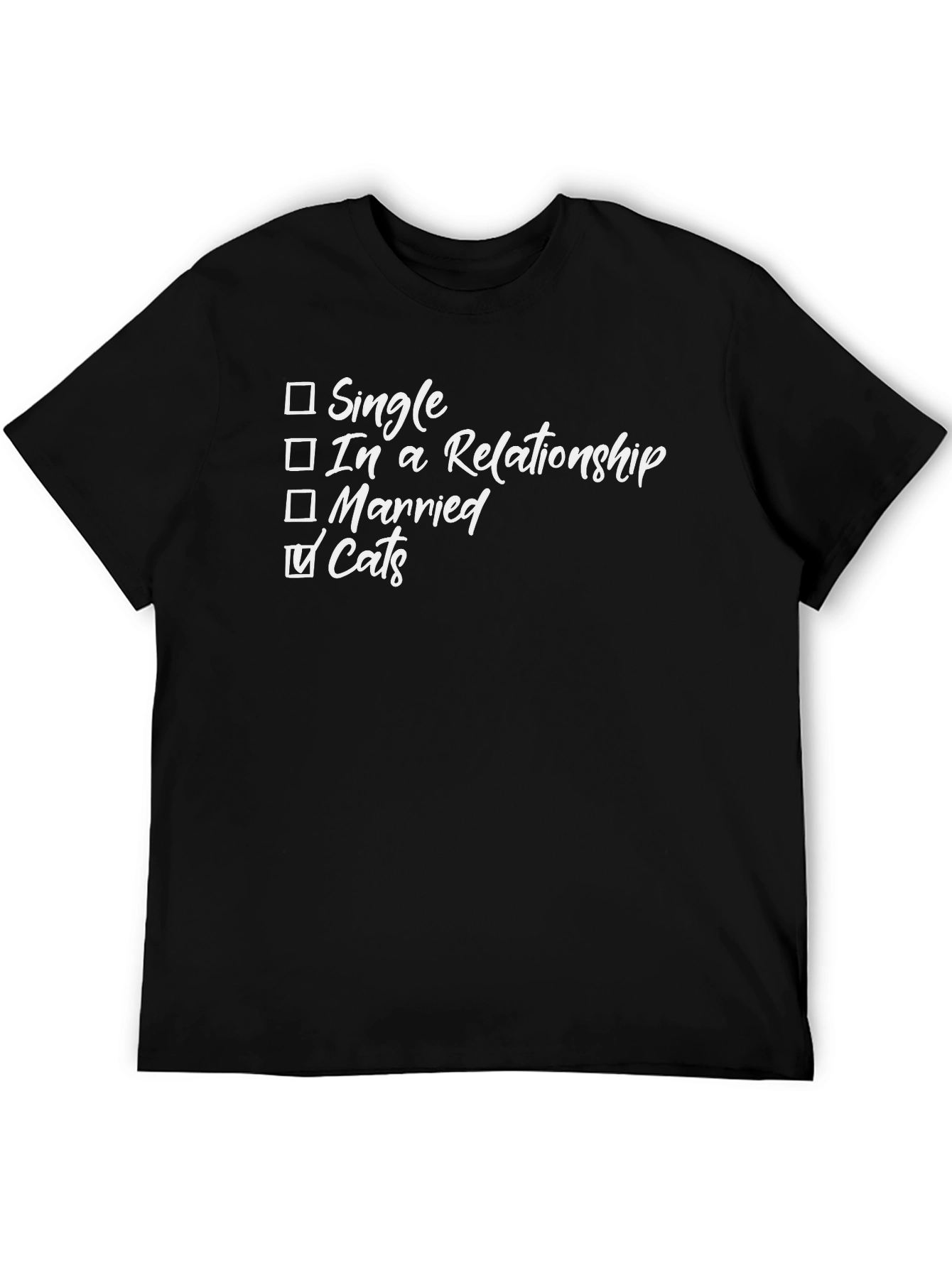 Cats Lover T-Shirt Funny Cat Relationship Status Tee