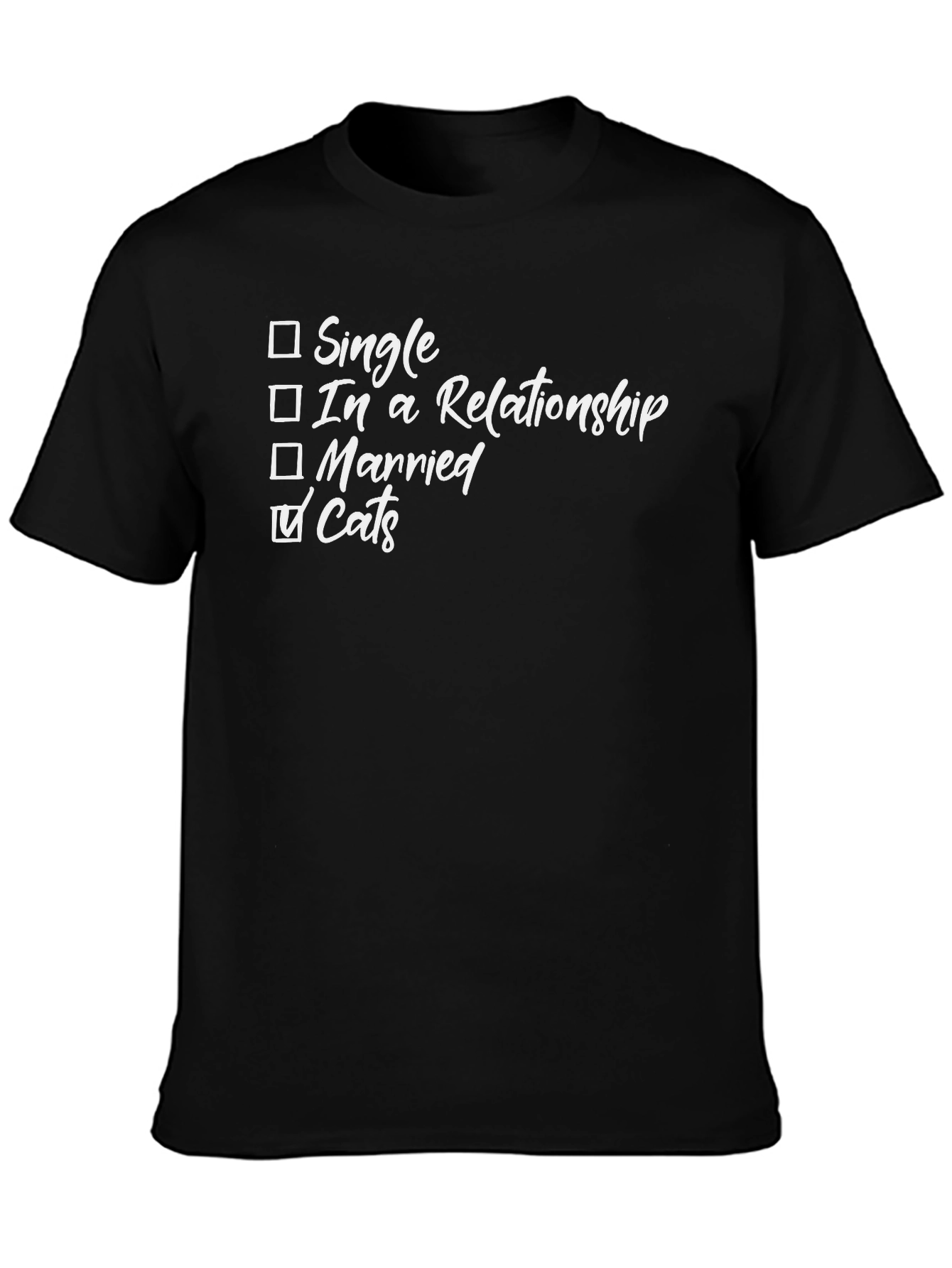 Cats Lover T-Shirt Funny Cat Relationship Status Tee