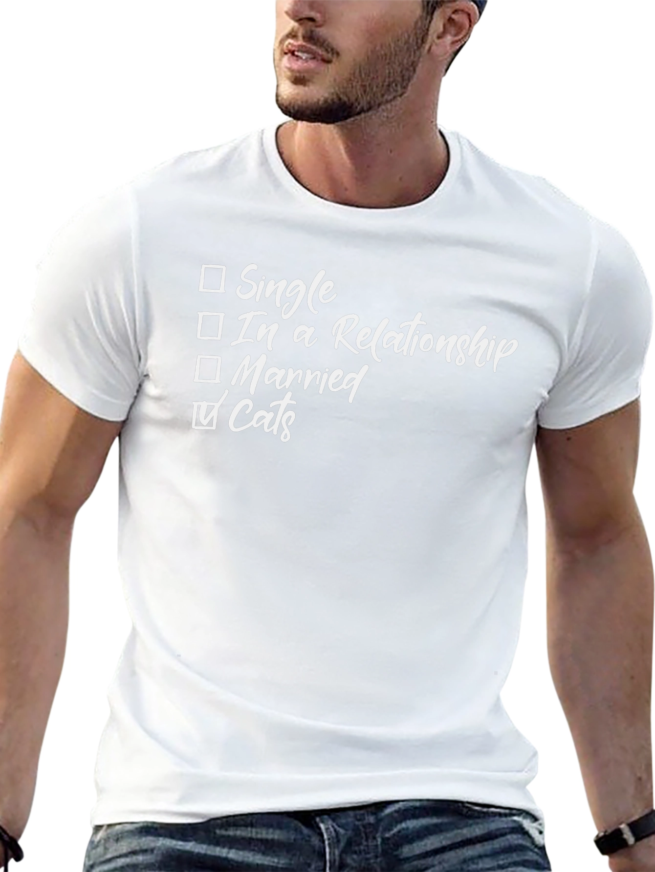 Cats Lover T-Shirt Funny Cat Relationship Status Tee