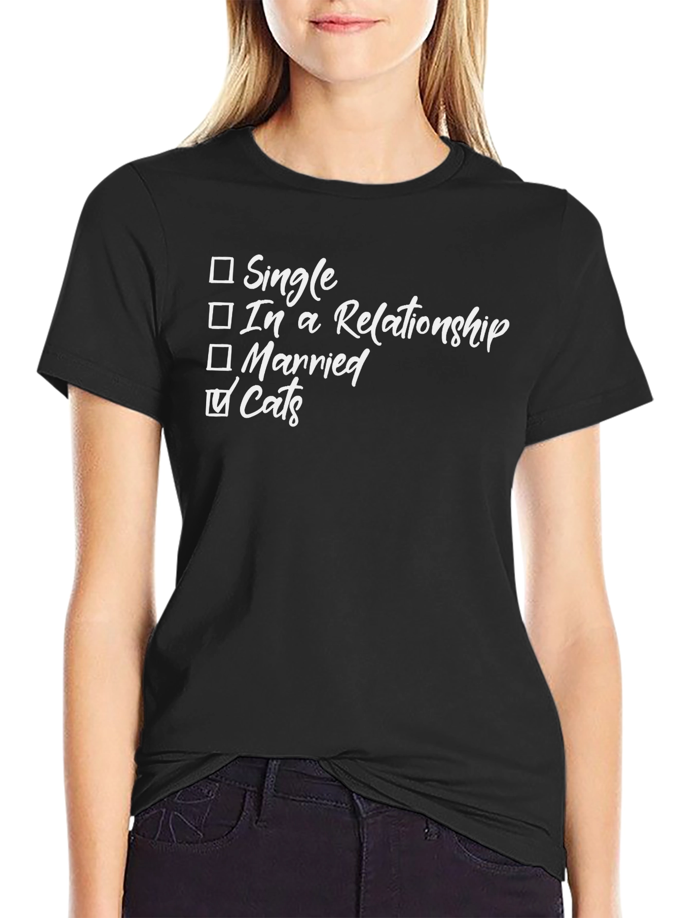 Cats Lover T-Shirt Funny Cat Relationship Status Tee