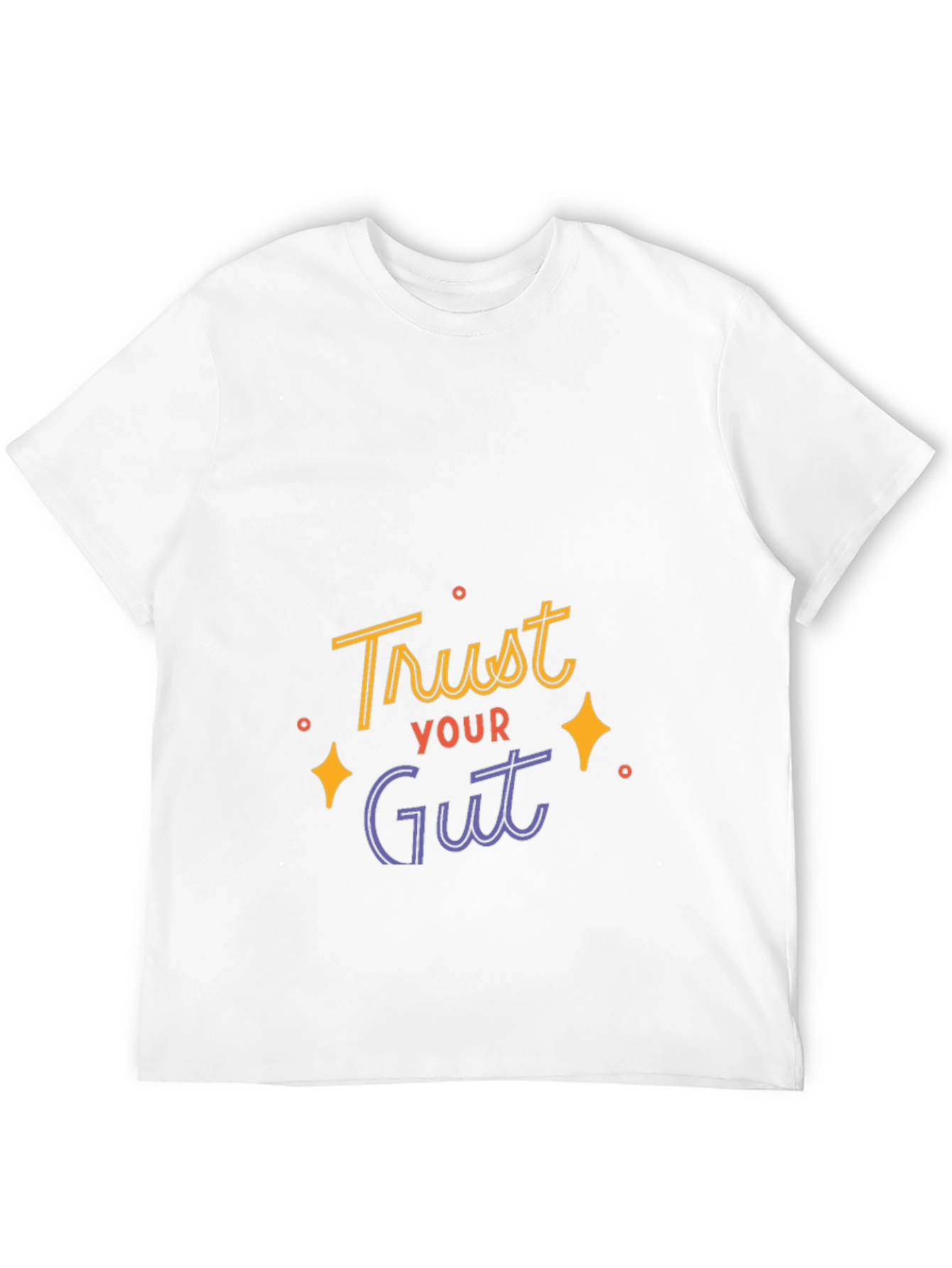 Trust Your Gut Graphic Tee - Black Casual T-Shirt