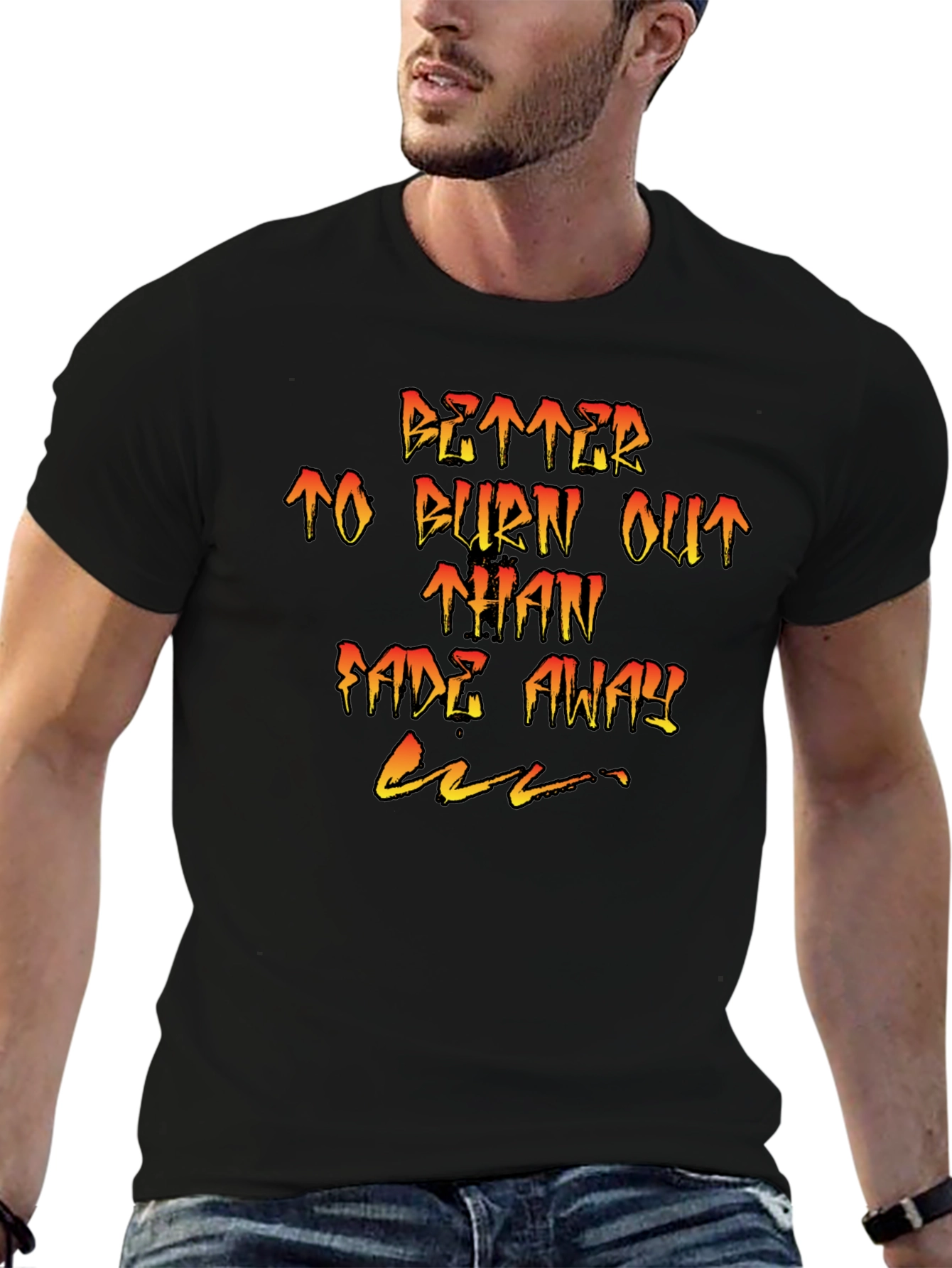 Burn Out Tee - Graphic Print T-Shirt