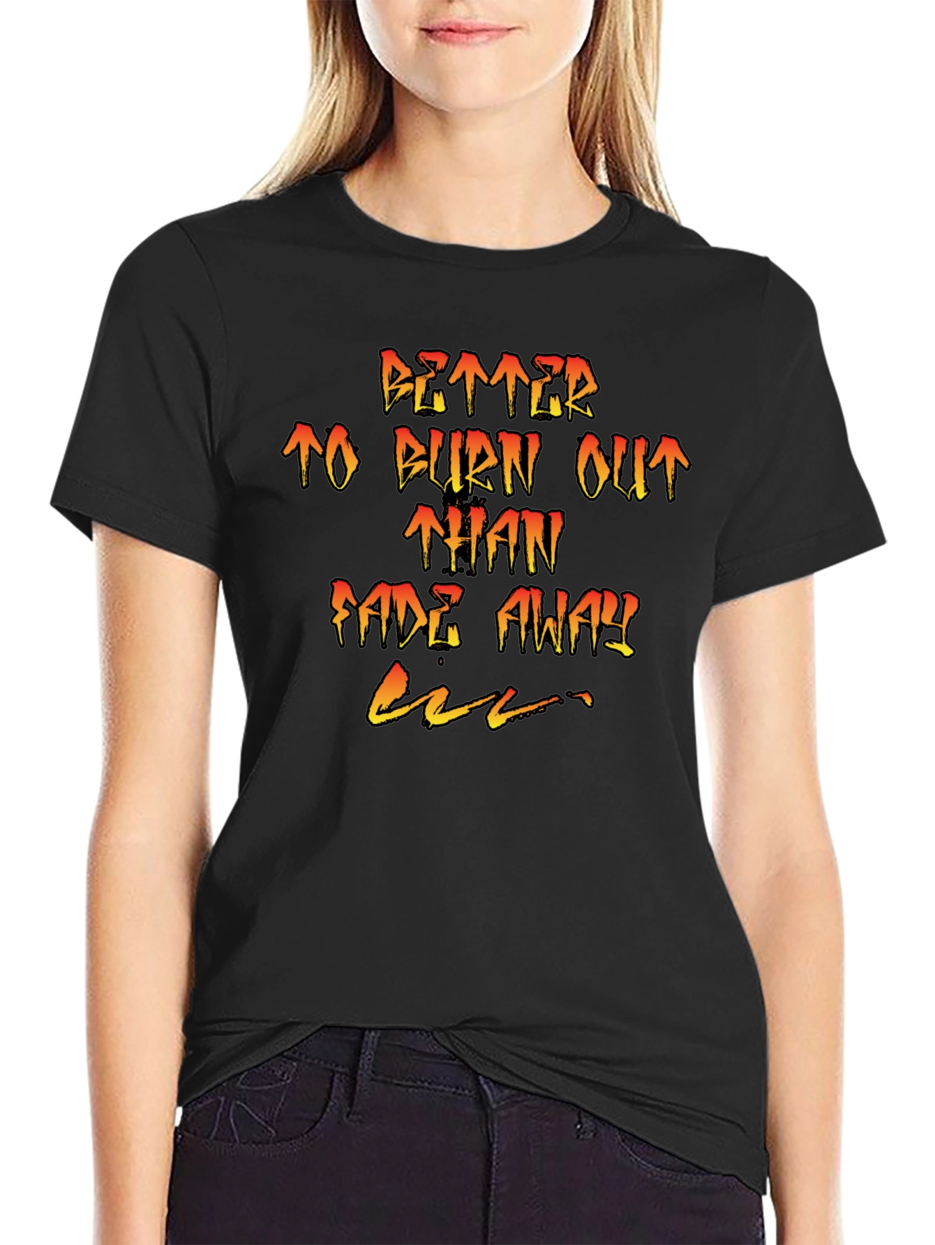 Burn Out Tee - Graphic Print T-Shirt