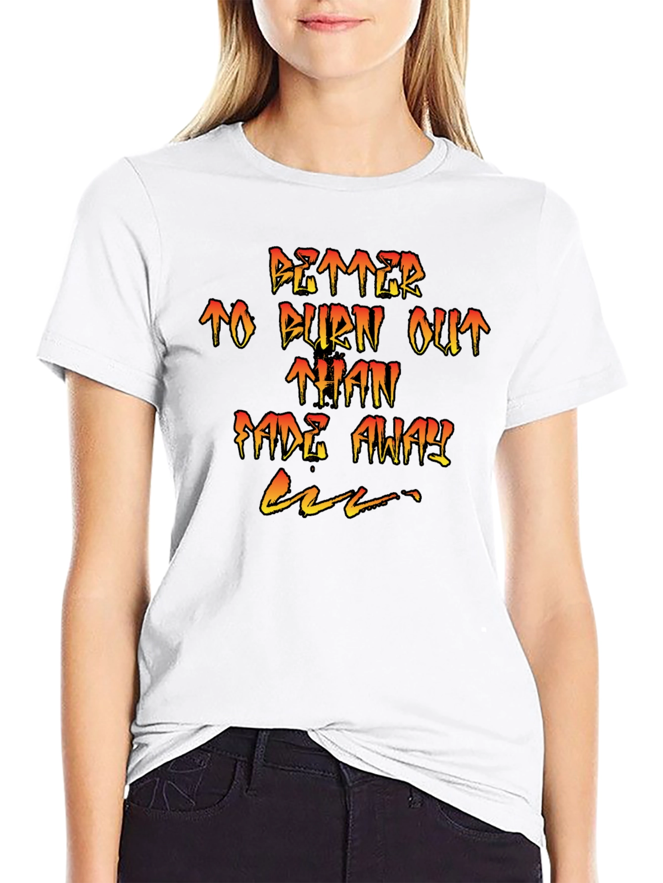Burn Out Tee - Graphic Print T-Shirt