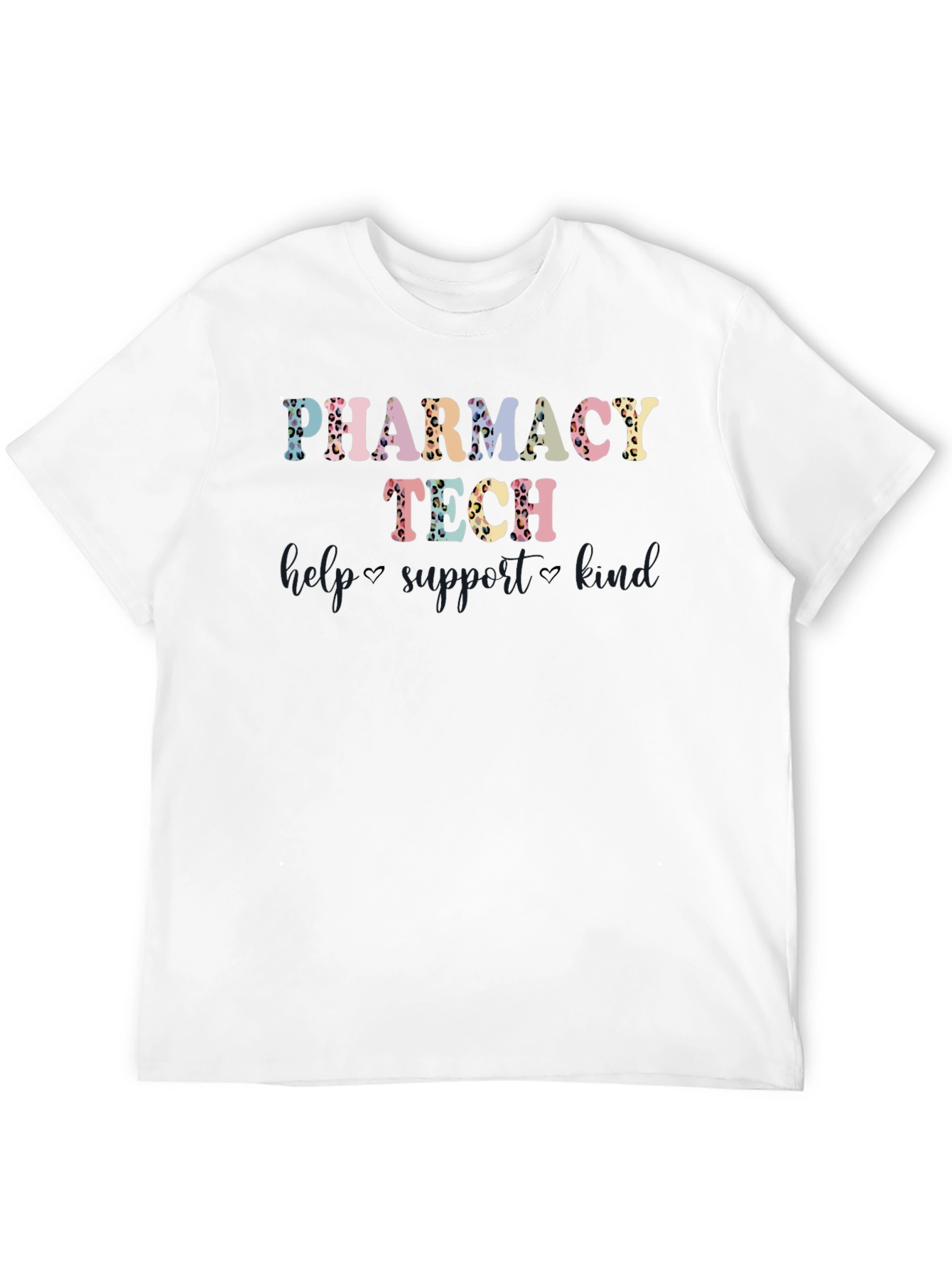 Pharmacy Tech T-Shirt - Leopard Print Design