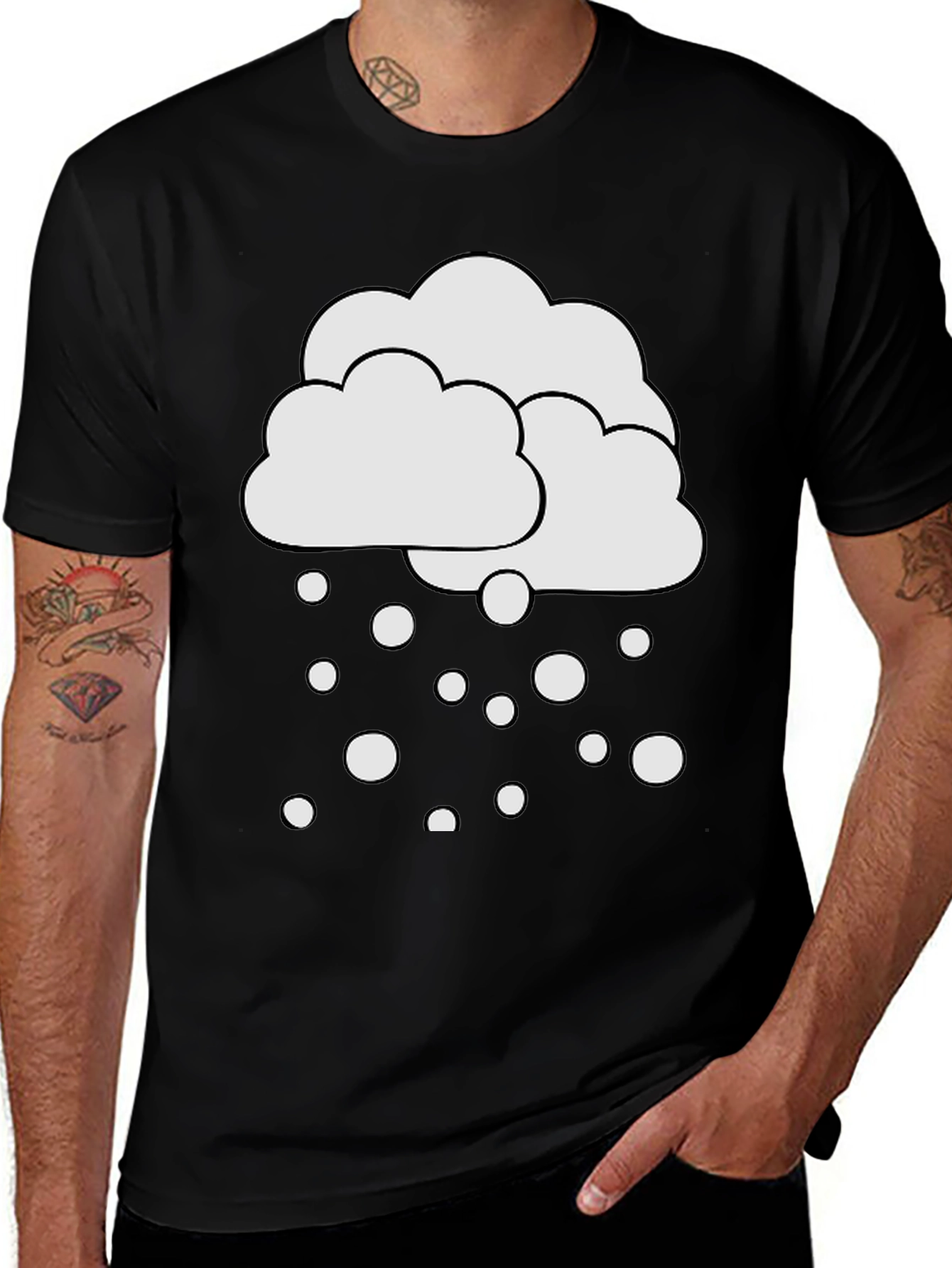 Snow Cloud Graphic Tee - Weather Inspired Design