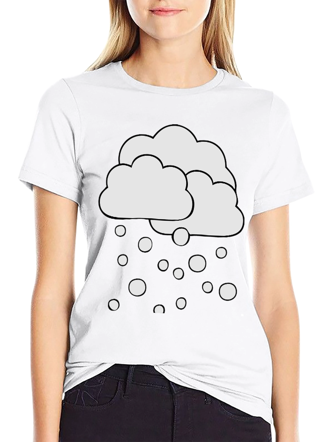 Snow Cloud Graphic Tee - Weather Inspired Design