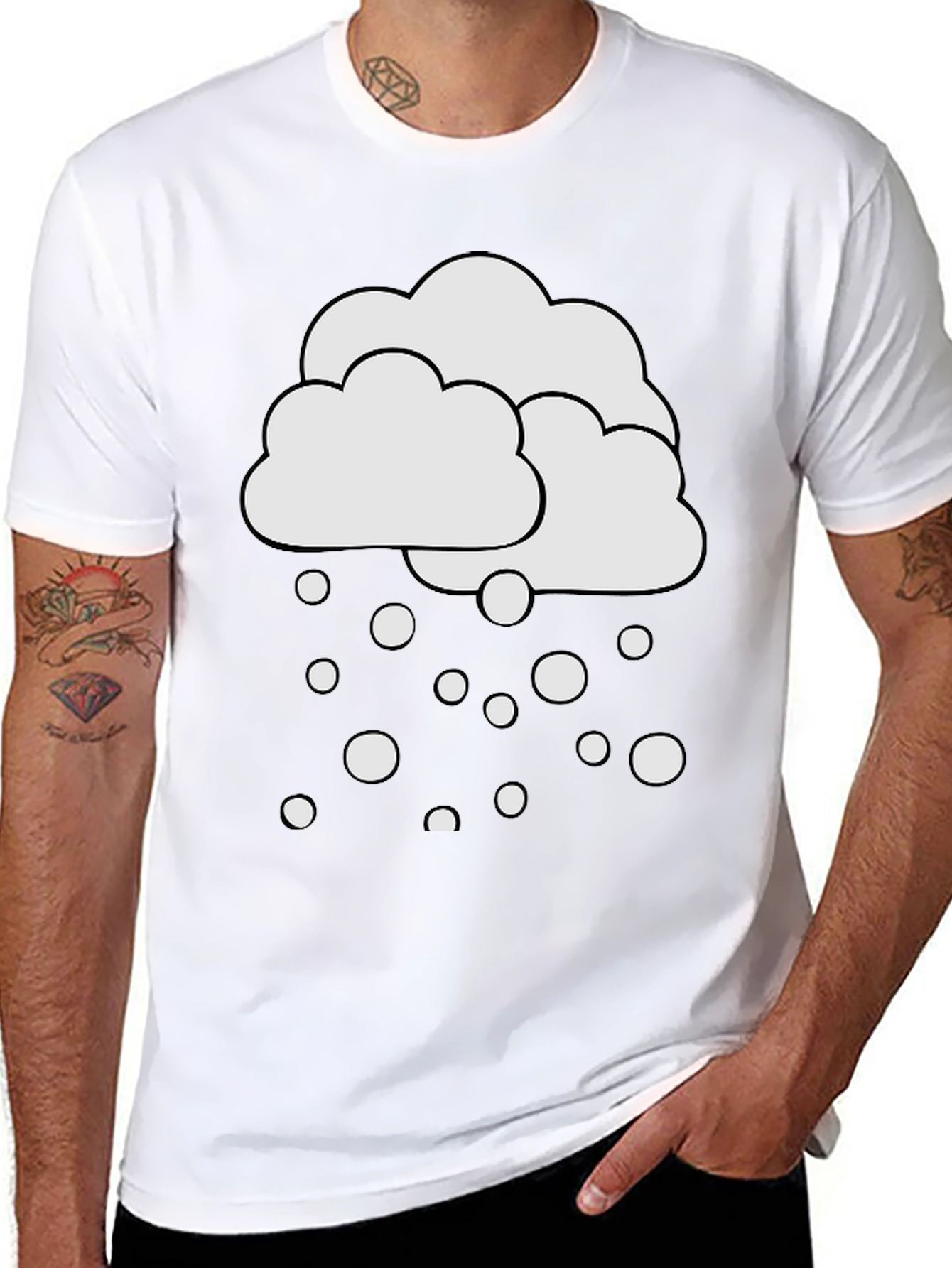 Snow Cloud Graphic Tee - Weather Inspired Design