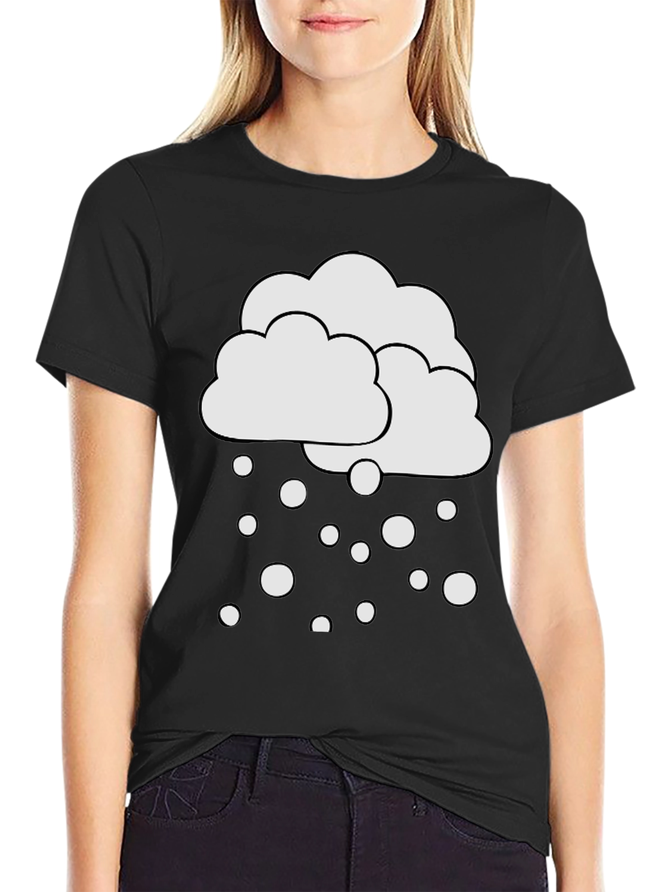 Snow Cloud Graphic Tee - Weather Inspired Design