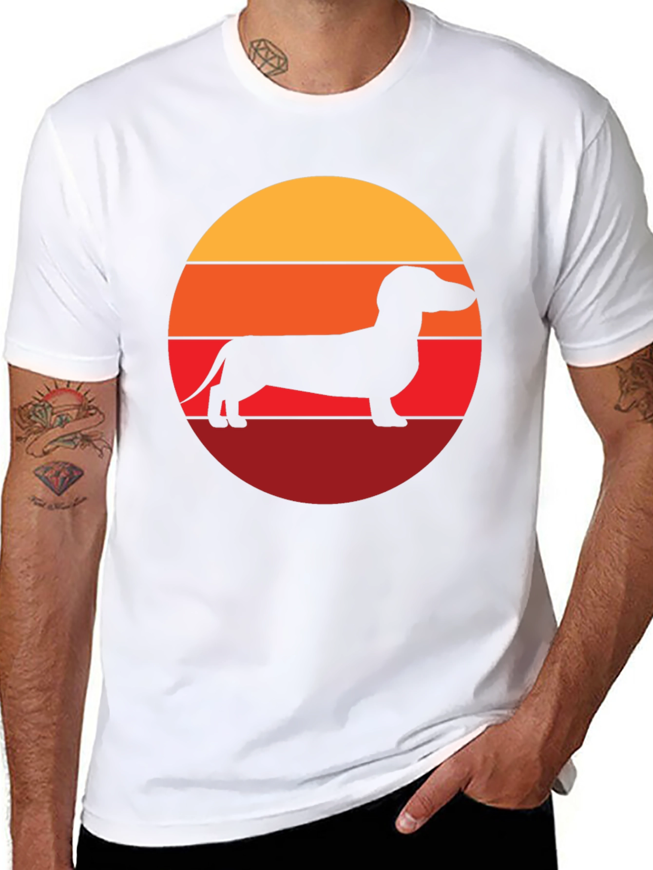 Dachshund Sunset Graphic Tee - Unisex