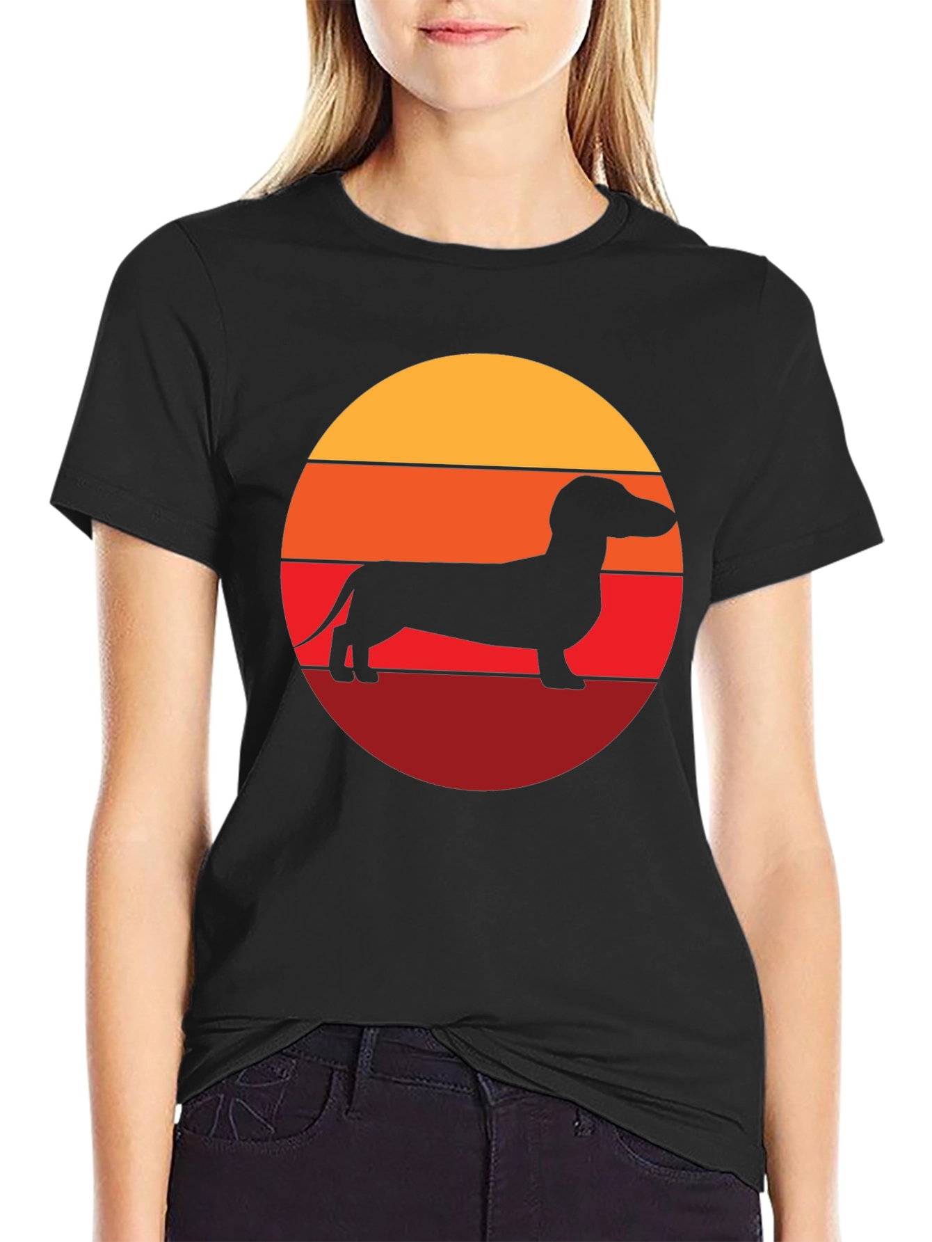 Dachshund Sunset Graphic Tee - Unisex