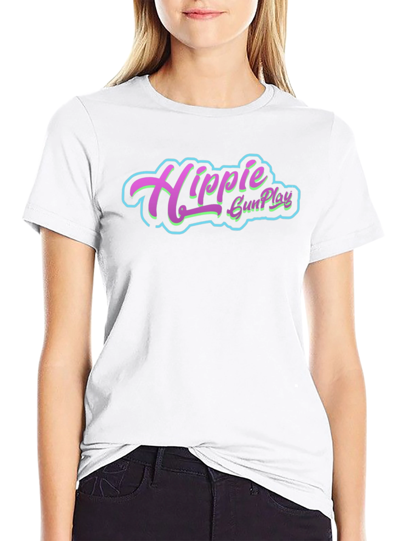 Hippie GunPlay Graphic Tee - Black