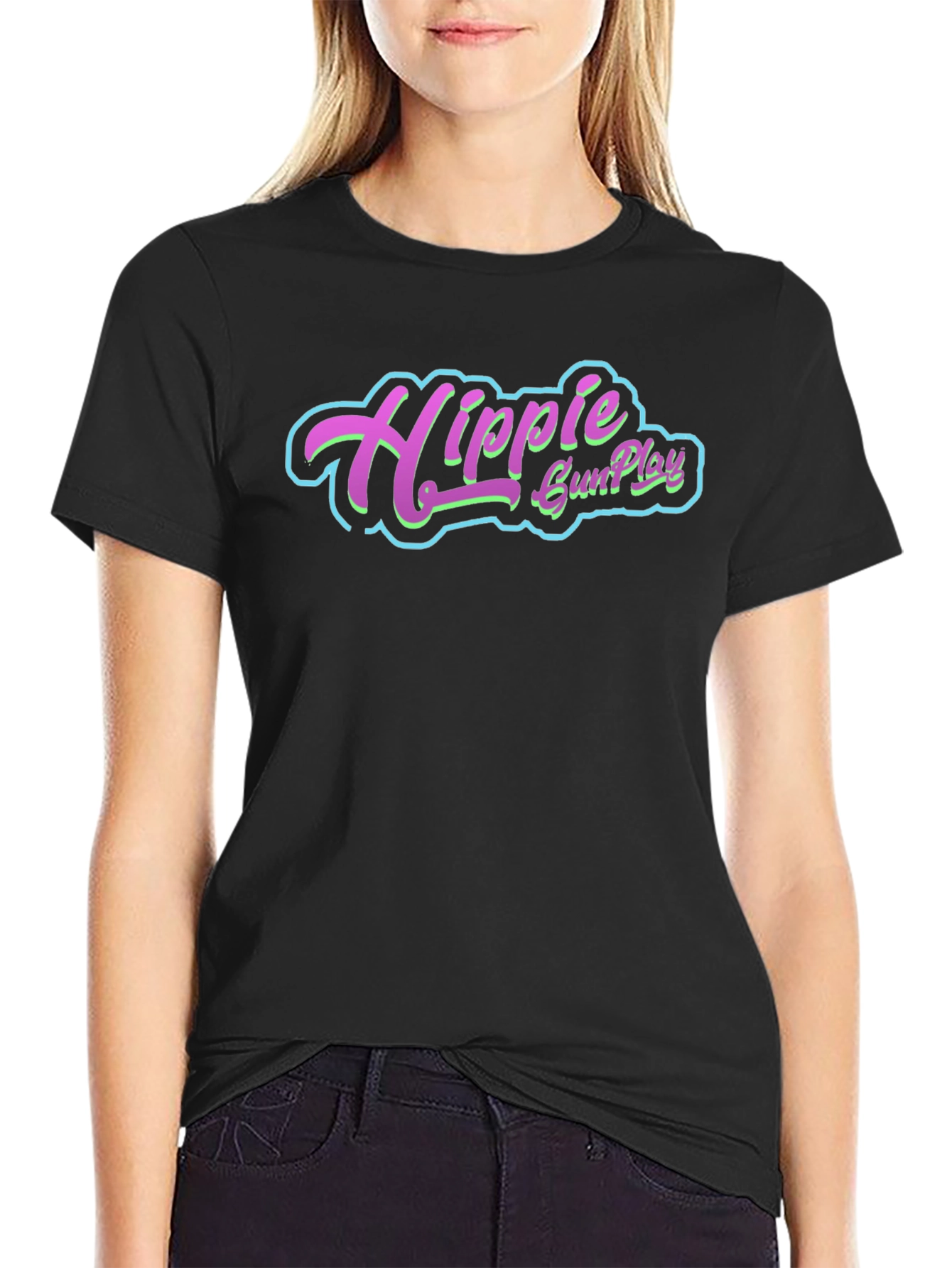 Hippie GunPlay Graphic Tee - Black