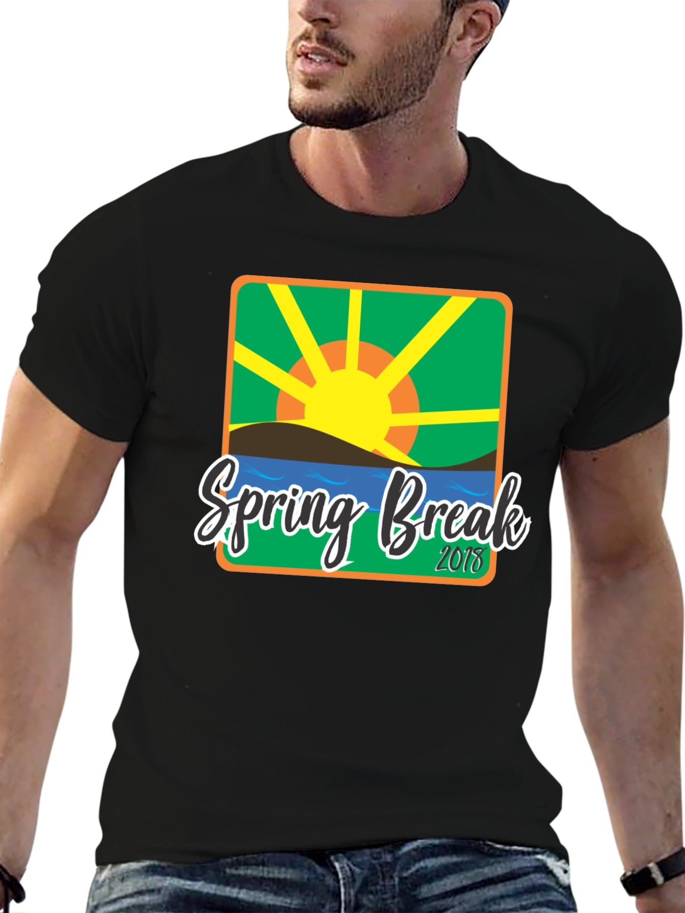 Spring Break 2018 Graphic T-Shirt - Black