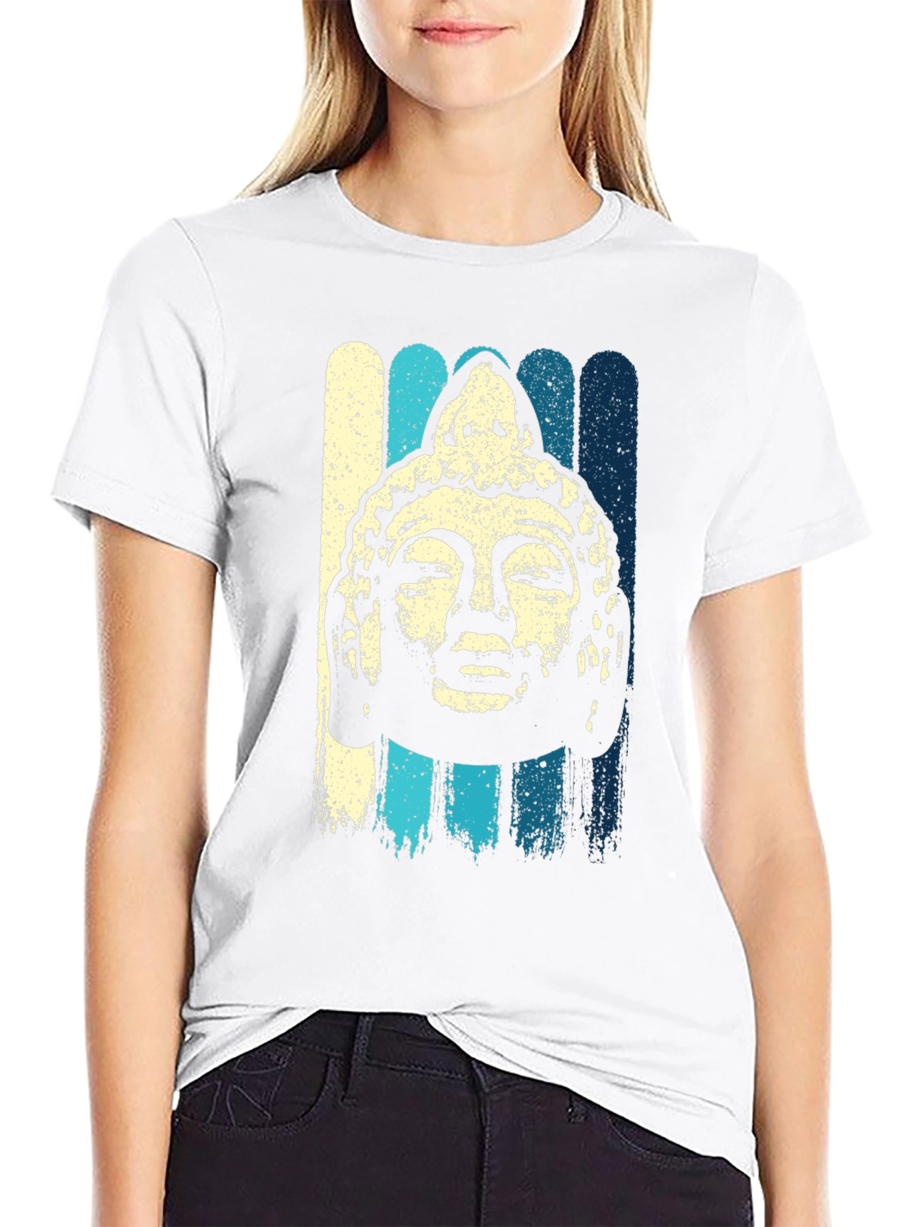 Buddha Head Graphic T-Shirt - Relaxed Fit