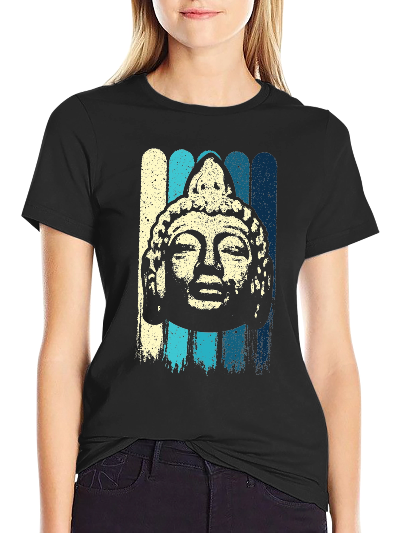 Buddha Head Graphic T-Shirt - Relaxed Fit