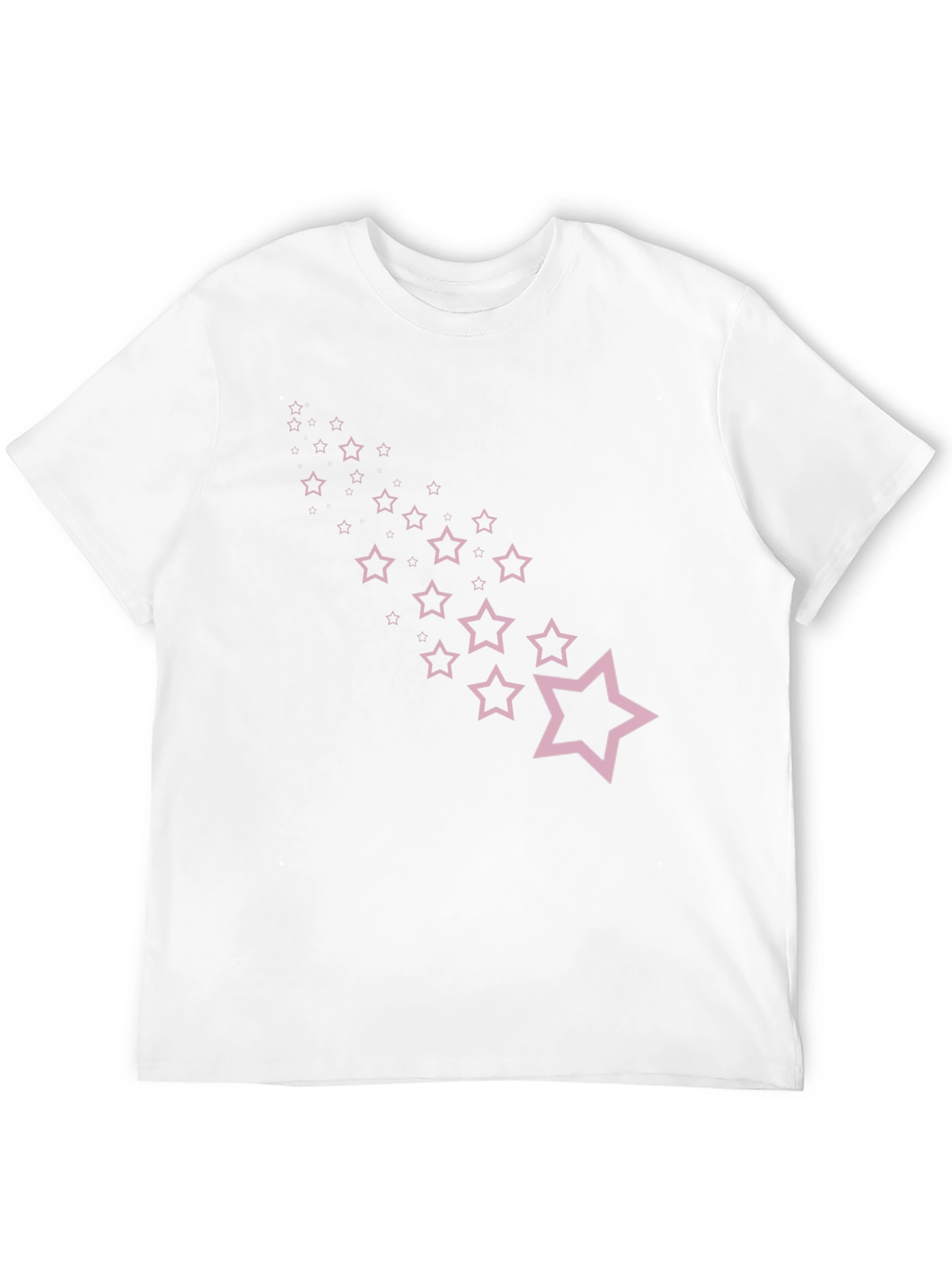 Stylish Black Tee with Star Trail Design