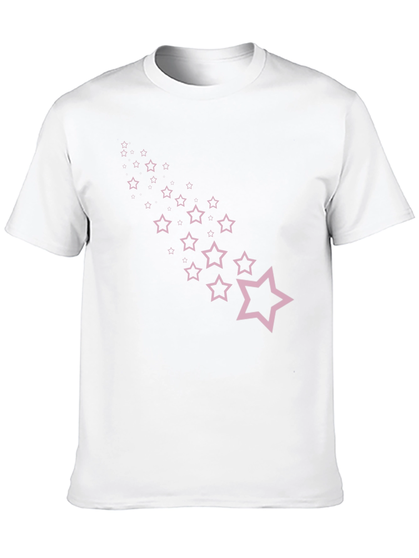 Stylish Black Tee with Star Trail Design
