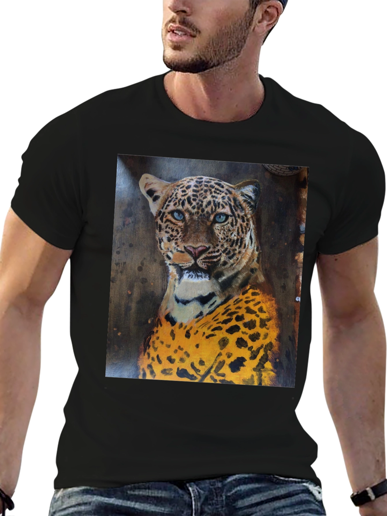 Jaguar Graphic Print Black T-Shirt