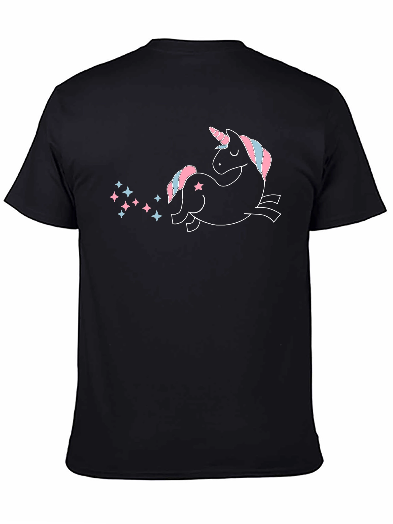 Unicorn Star Trail Black T-Shirt