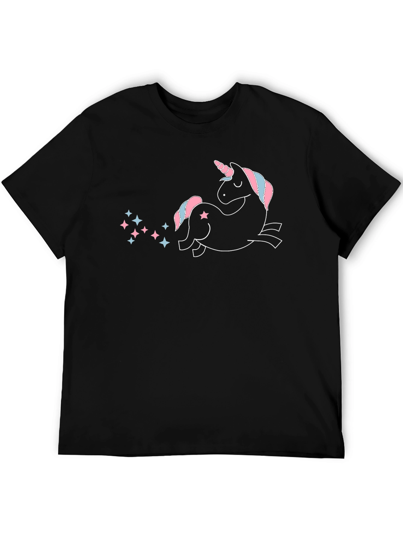 Unicorn Star Trail Black T-Shirt