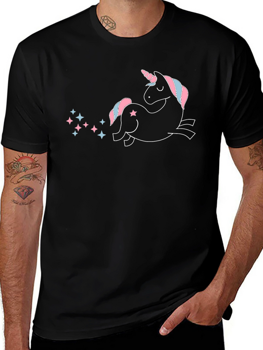 Unicorn Star Trail Black T-Shirt
